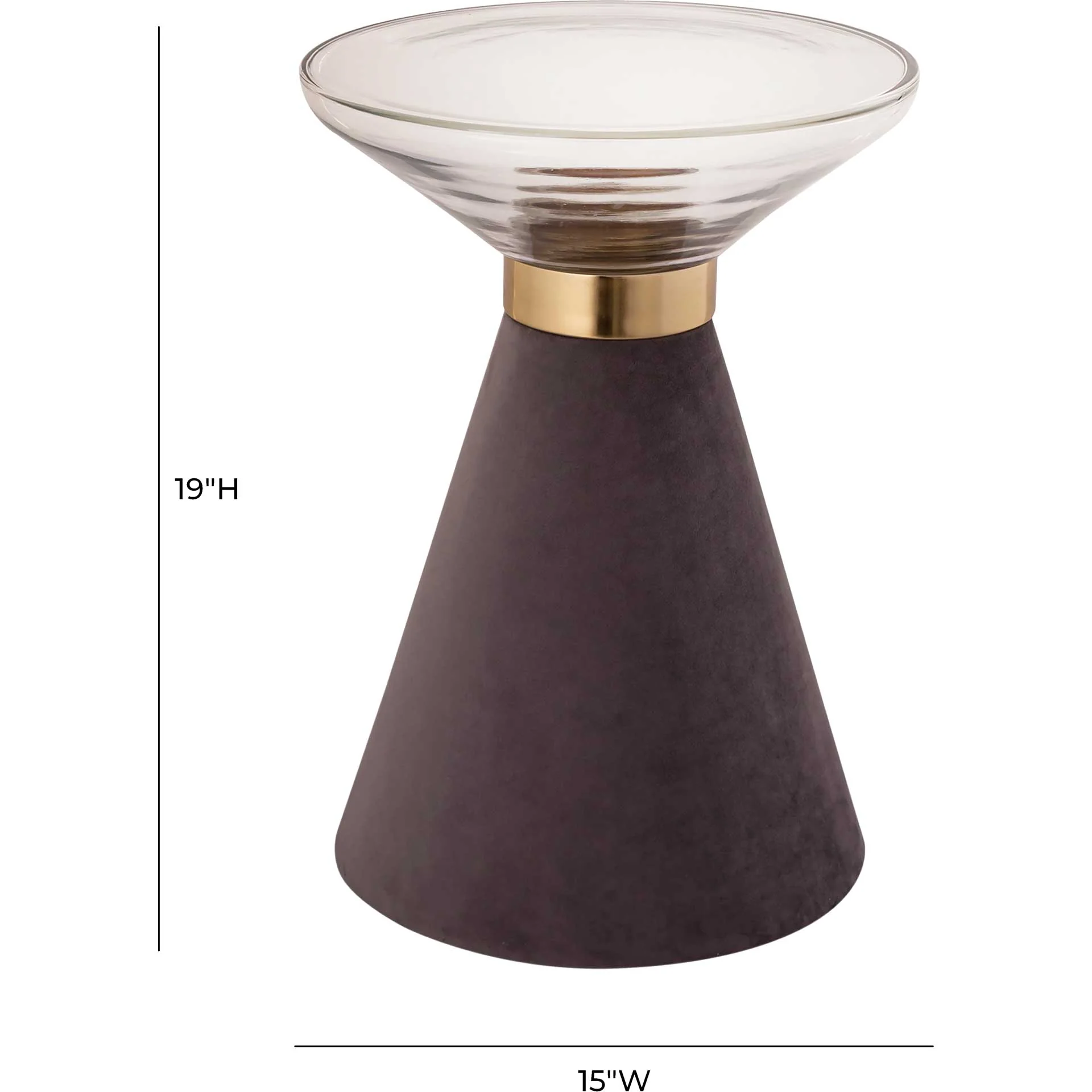 August Side Table Gray/Transparent - Image 5