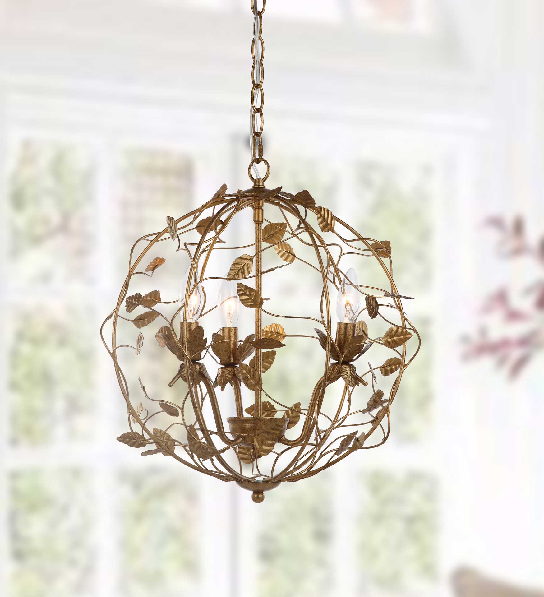 Aurelia Cage Chandelier Gold Leaf - Image 4