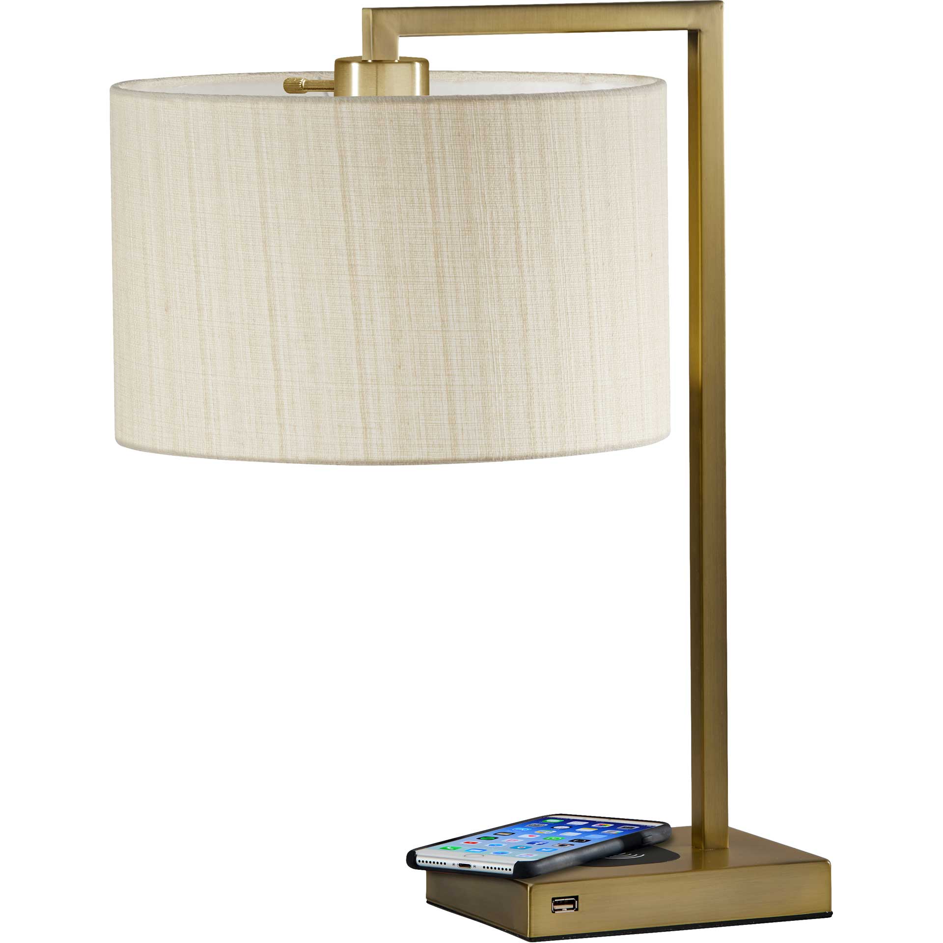 Aurillac Wireless Charge Table Lamp Brass - Image 2