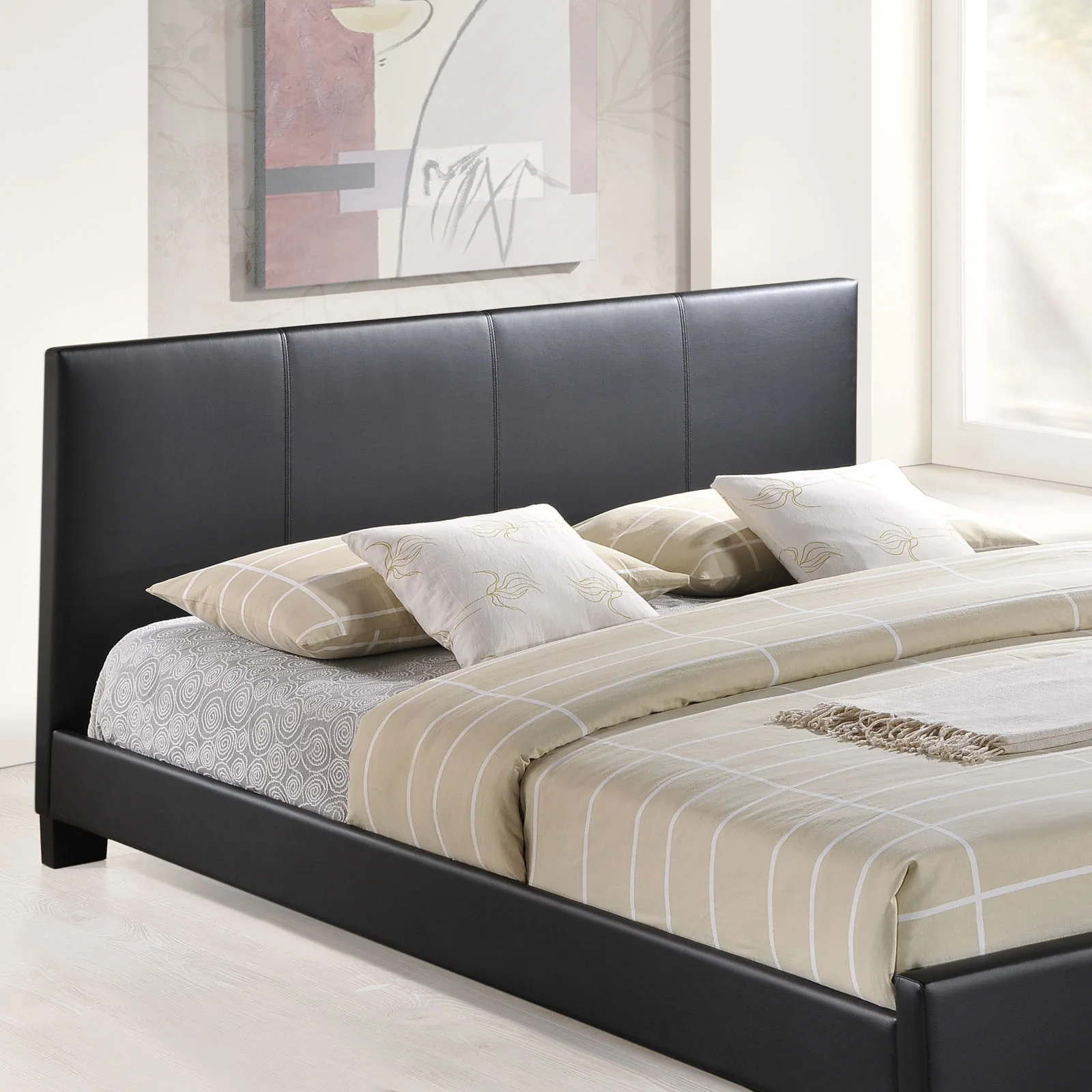 Austin Queen Vinyl Bed Black - Image 4