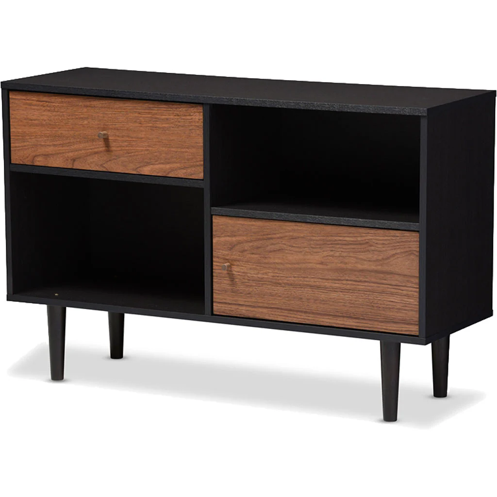 Austin Sideboard Cabinet Black/Walnut - Image 2