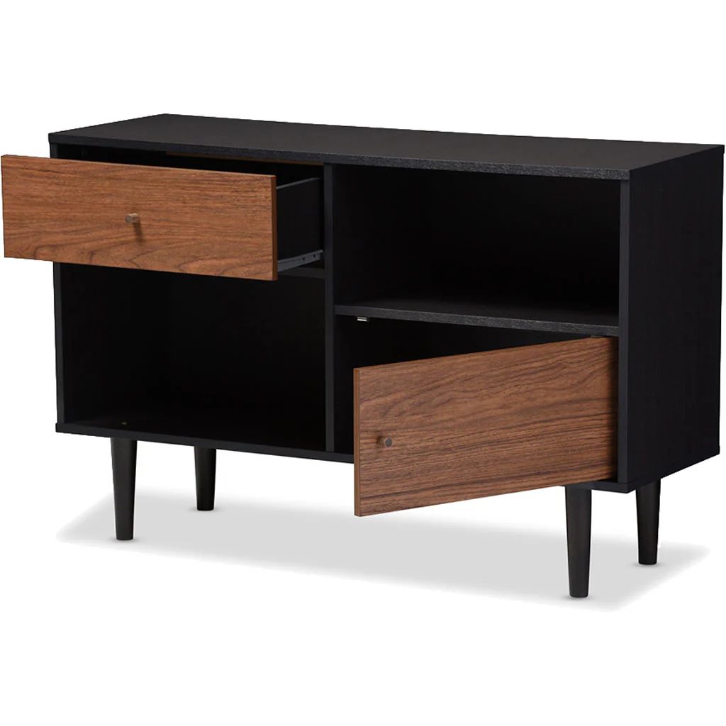 Austin Sideboard Cabinet Black/Walnut - Image 3