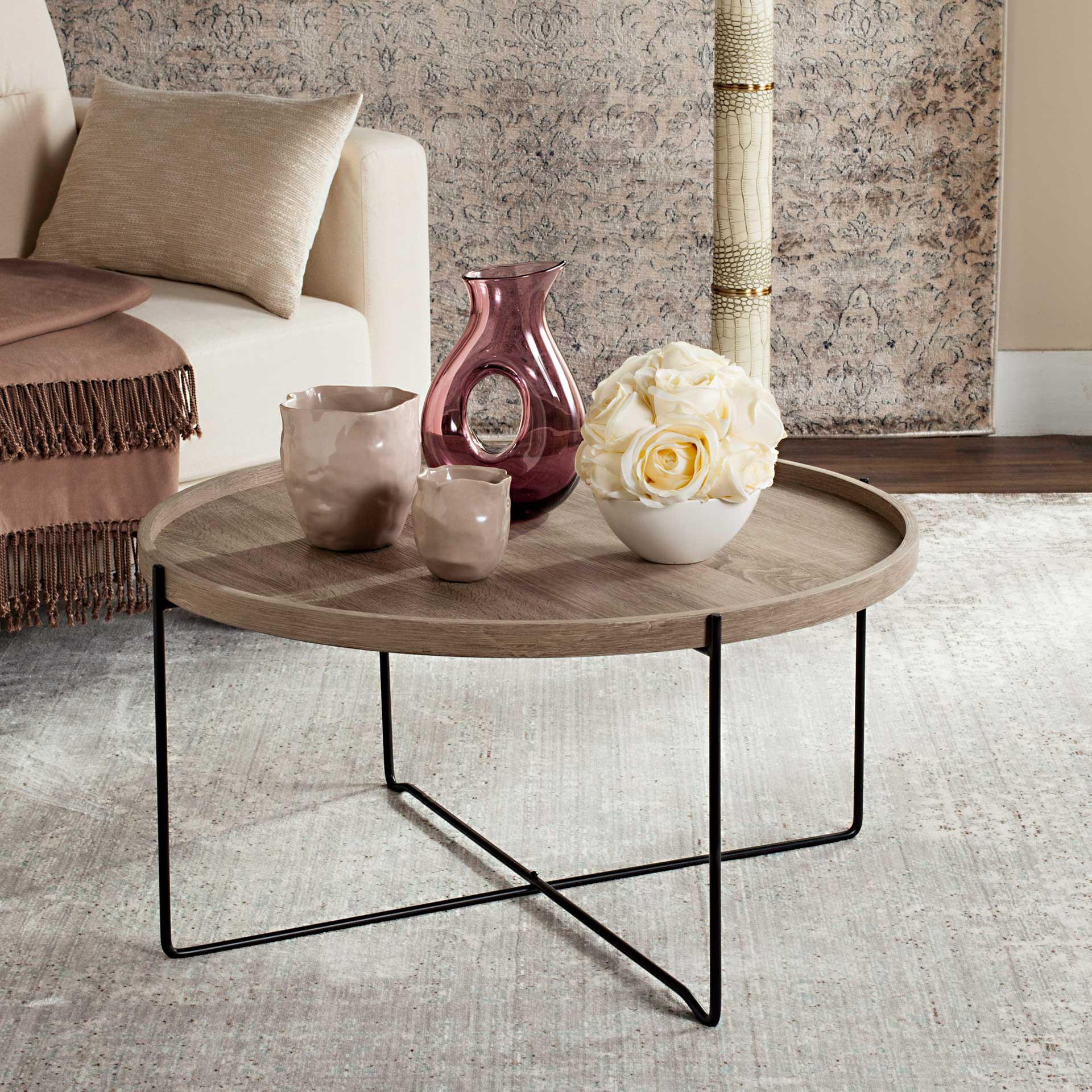 Auteur Wood Accent Table Light Oak/Black - Image 7