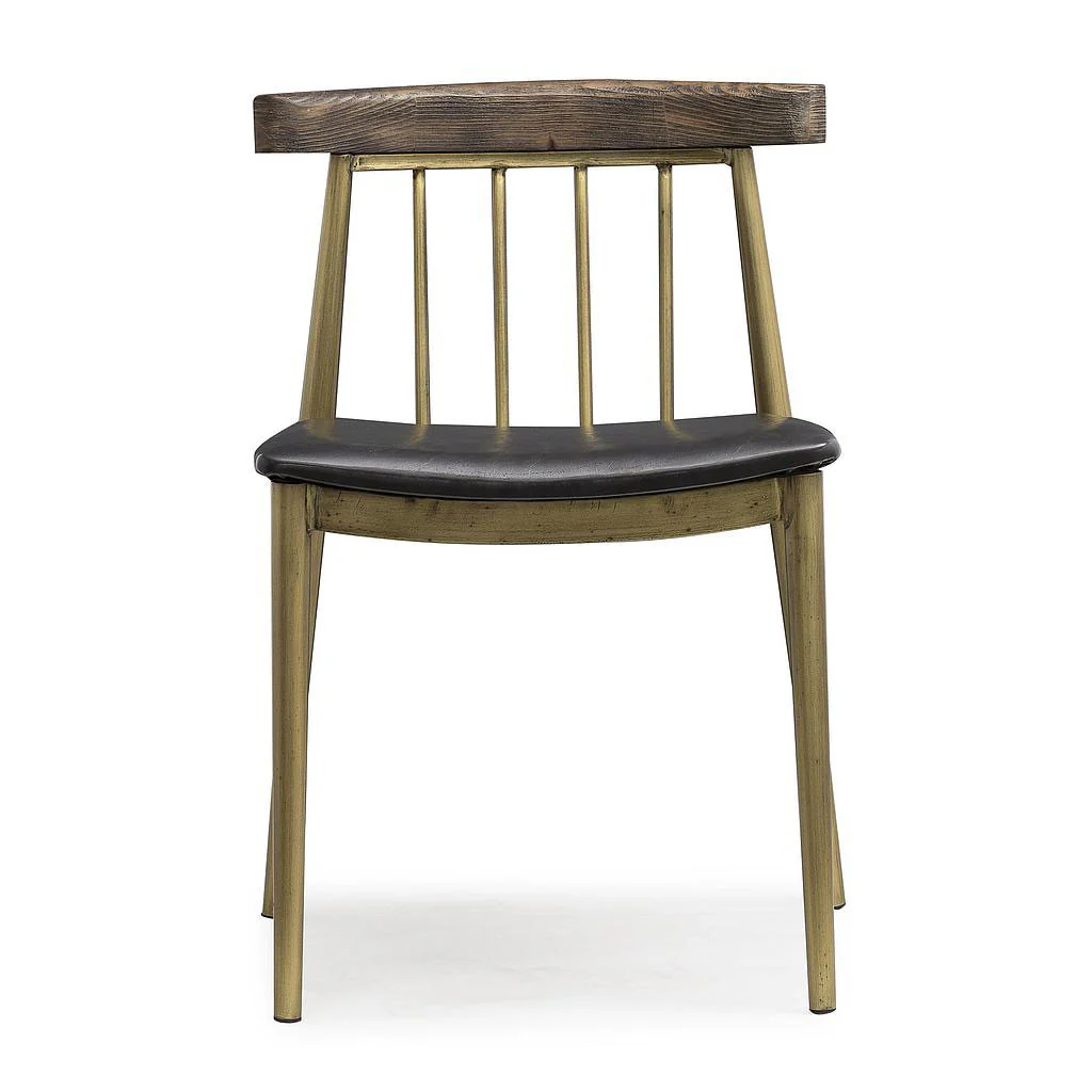 Autumn Chair Gray/Brushed Brass (Set of 2) - Image 2