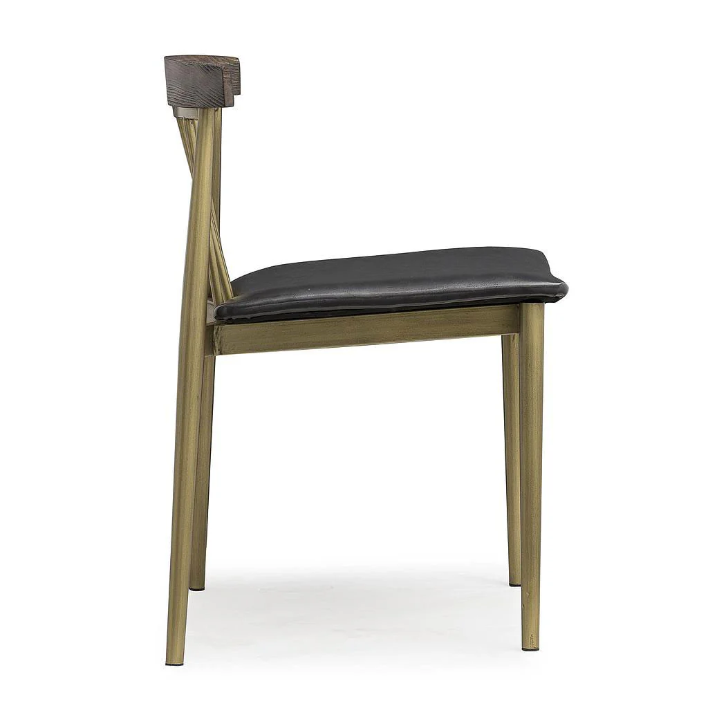 Autumn Chair Gray/Brushed Brass (Set of 2) - Image 3