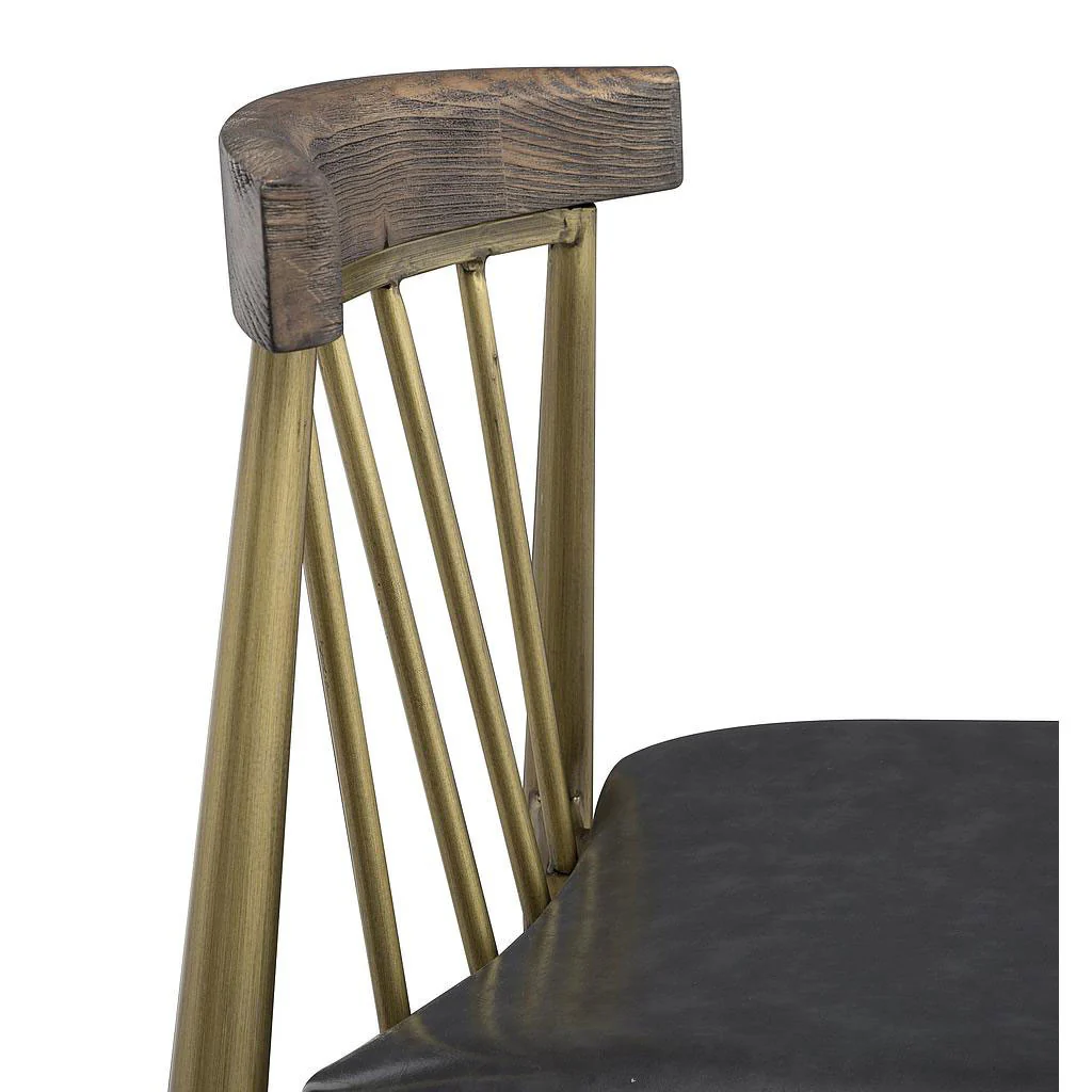 Autumn Chair Gray/Brushed Brass (Set of 2) - Image 4