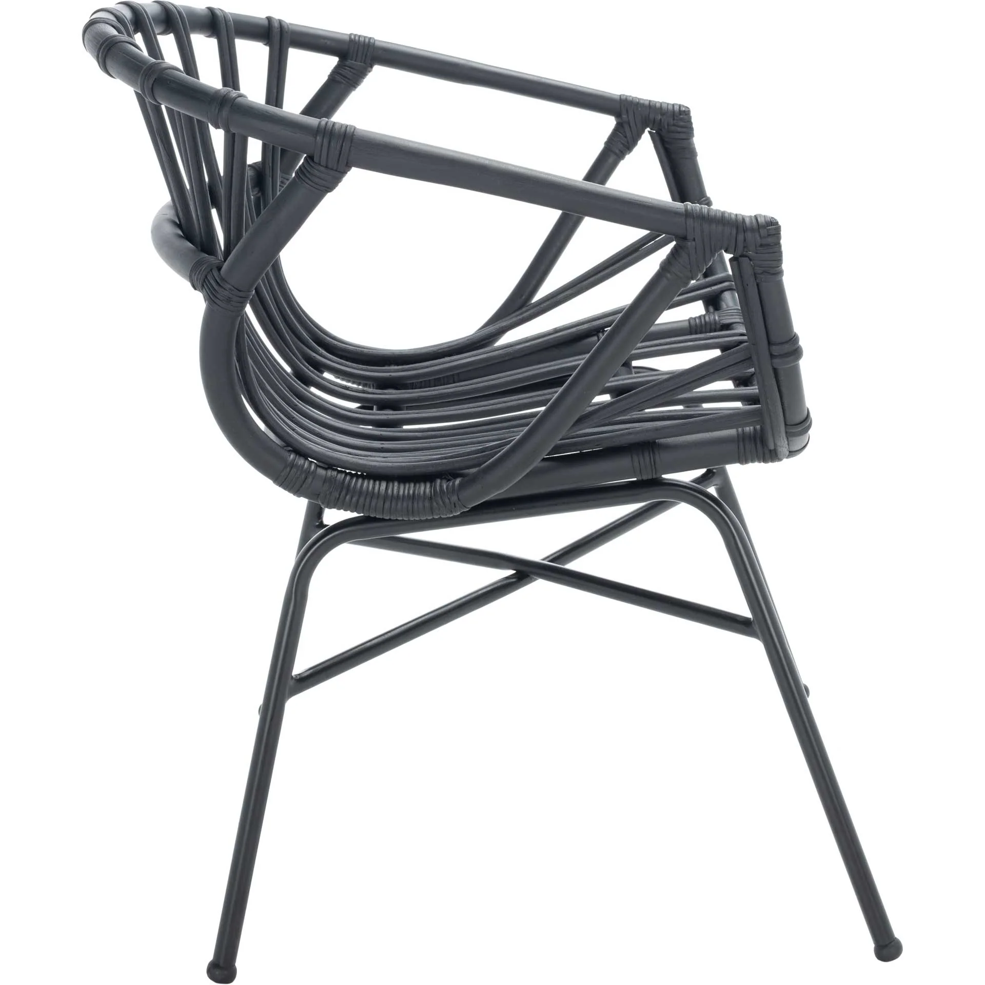Ava Rattan Dining Chair Black (Set of 2) - Image 3