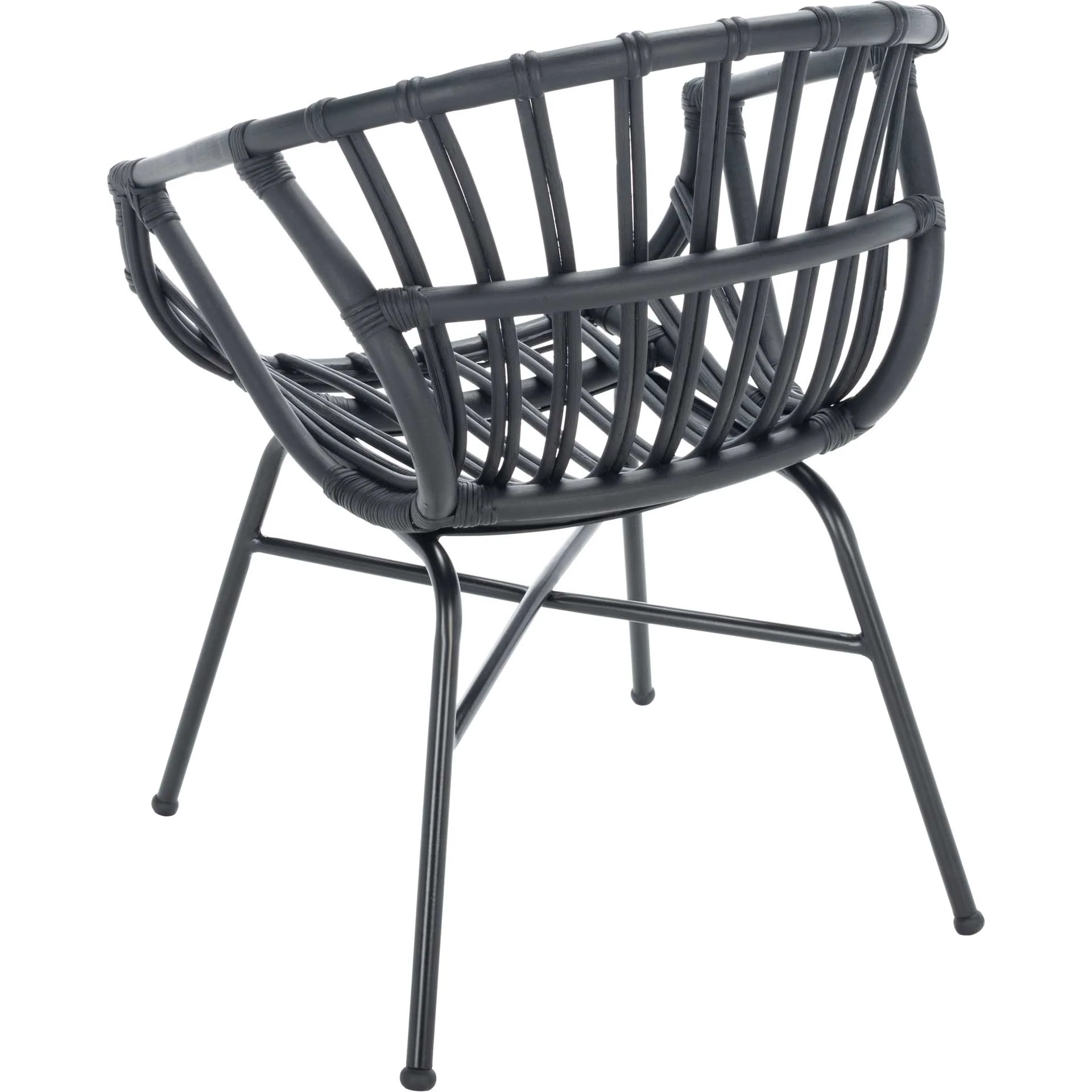 Ava Rattan Dining Chair Black (Set of 2) - Image 5