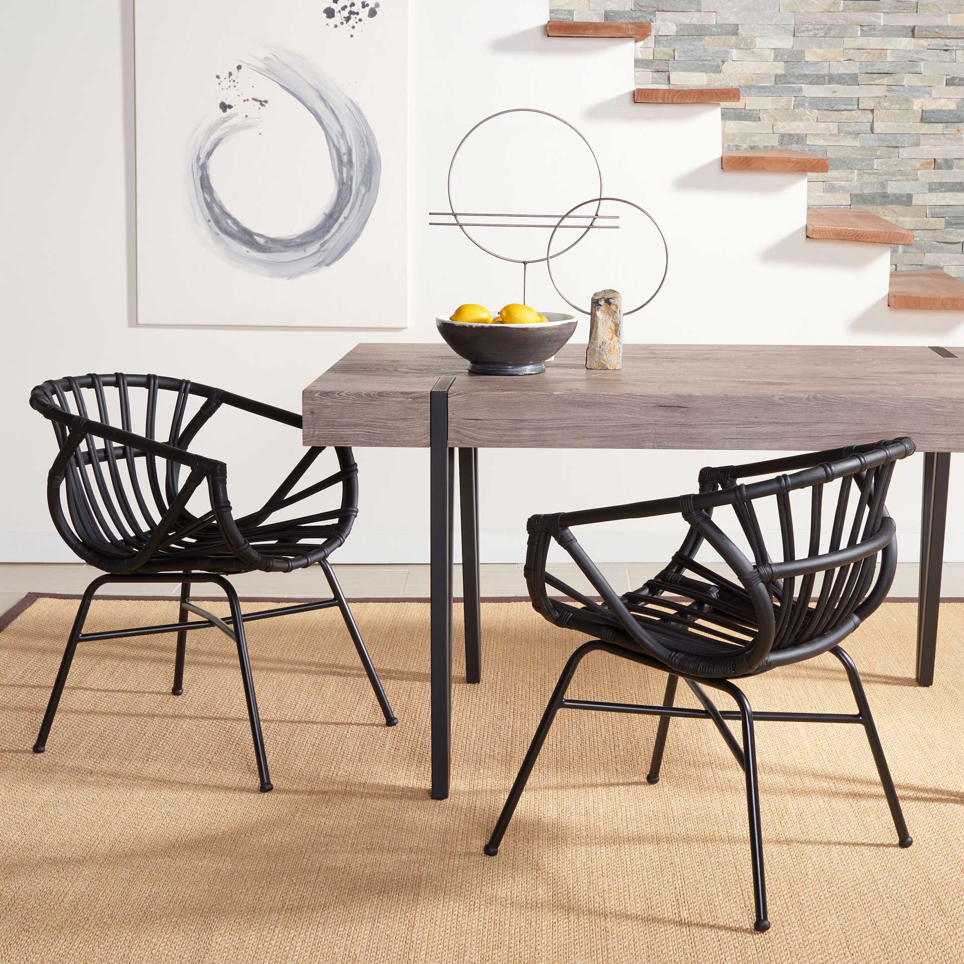 Ava Rattan Dining Chair Black (Set of 2) - Image 8
