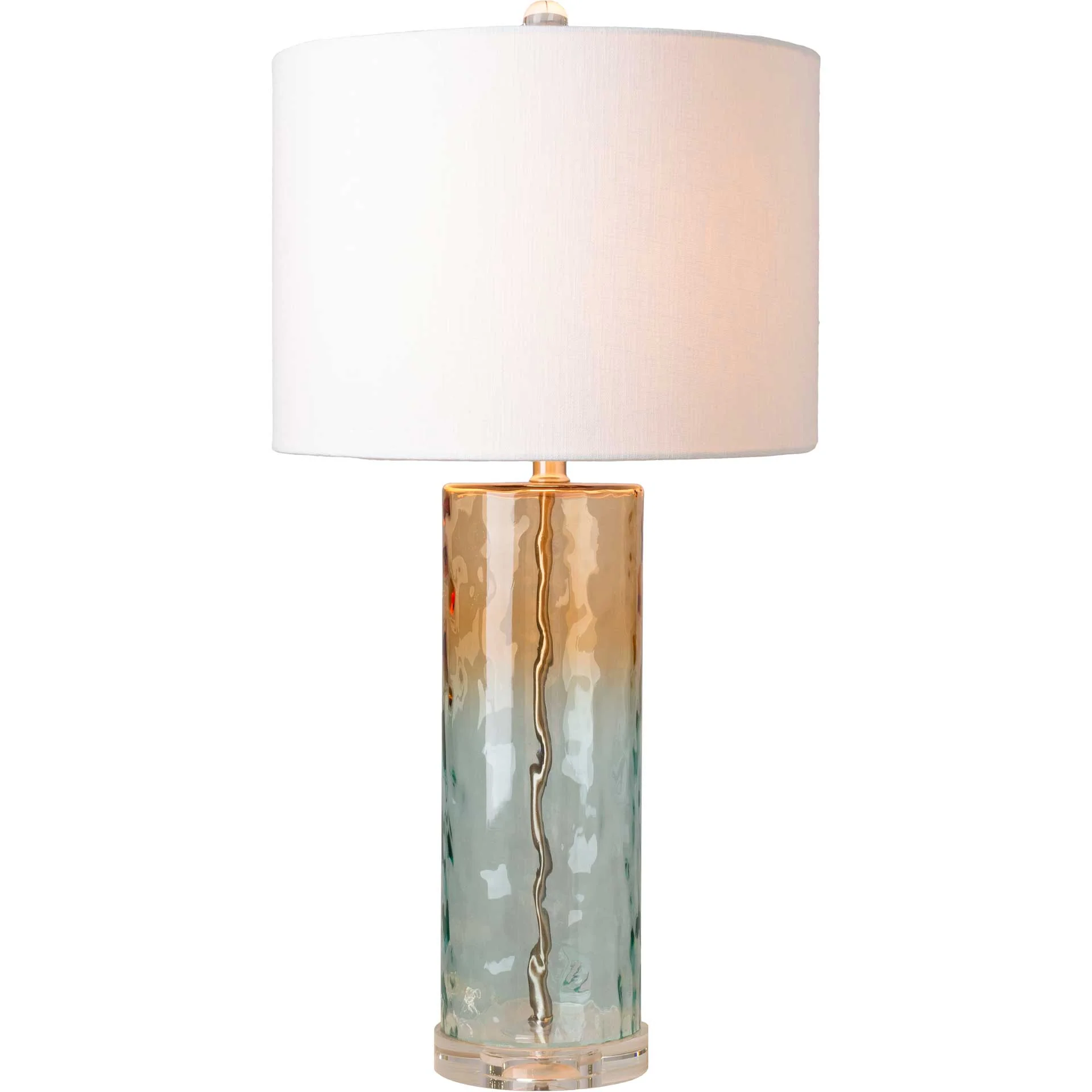 Ava Table Lamp Camel/White/Aqua - Image 2