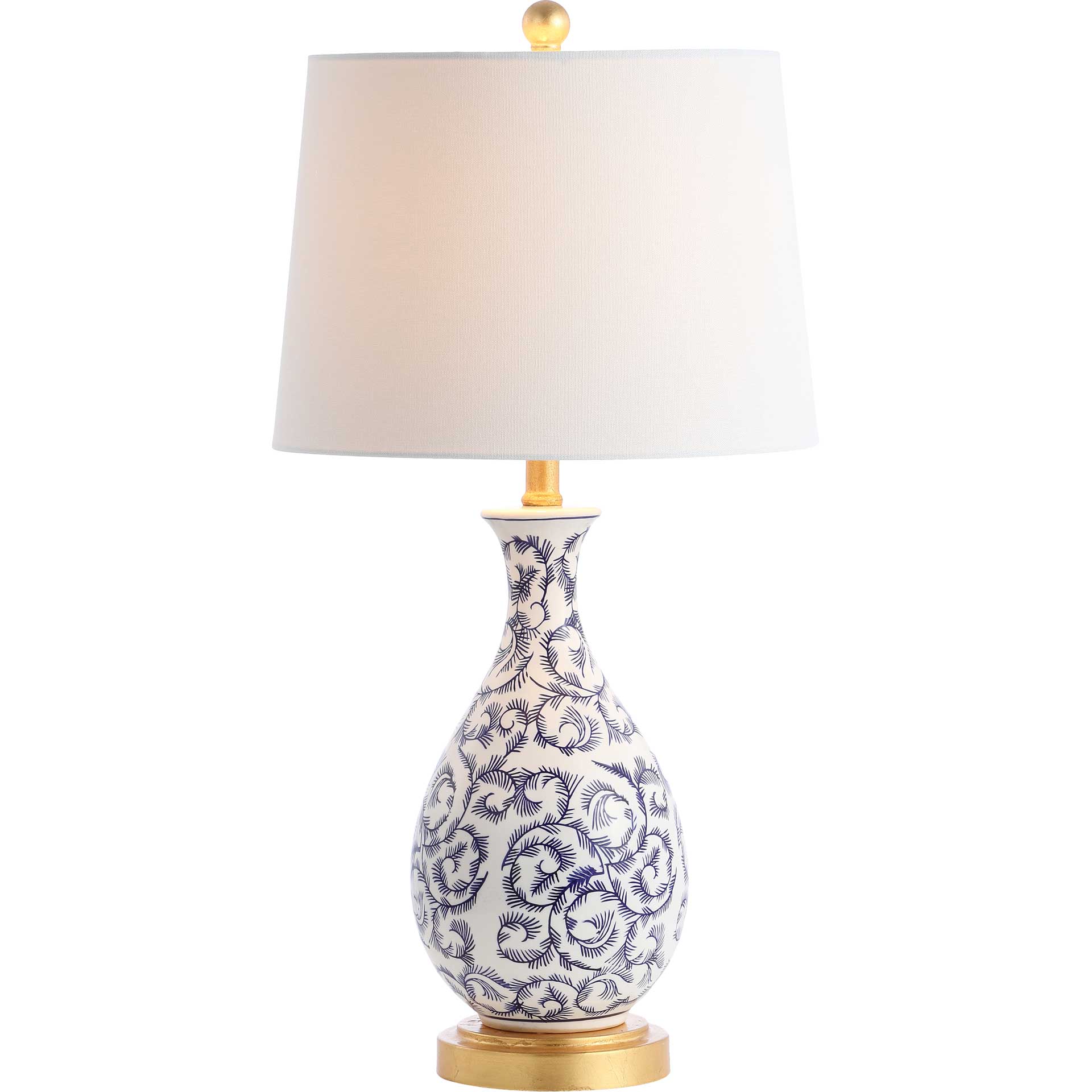 Avalyn Table Lamp Blue/White (Set of 2) - Image 2