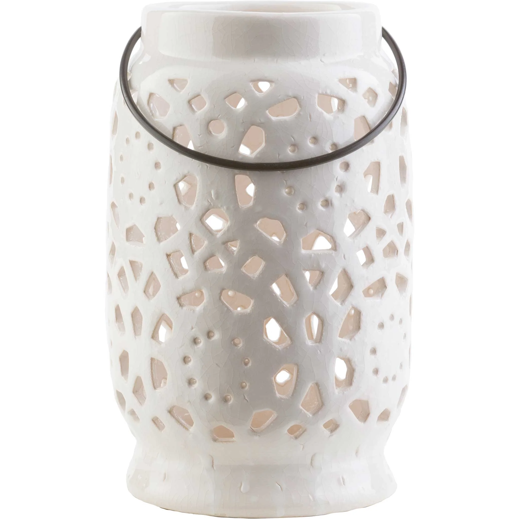Avery Ceramic Lantern White - Image 2