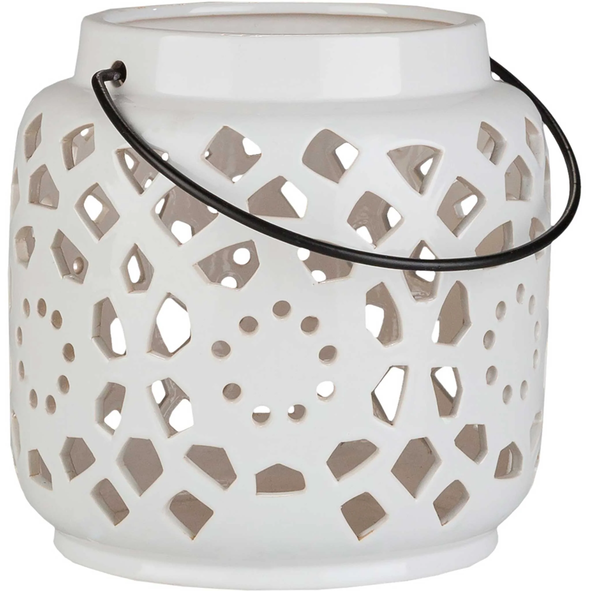 Avery Ceramic Lantern White - Image 3