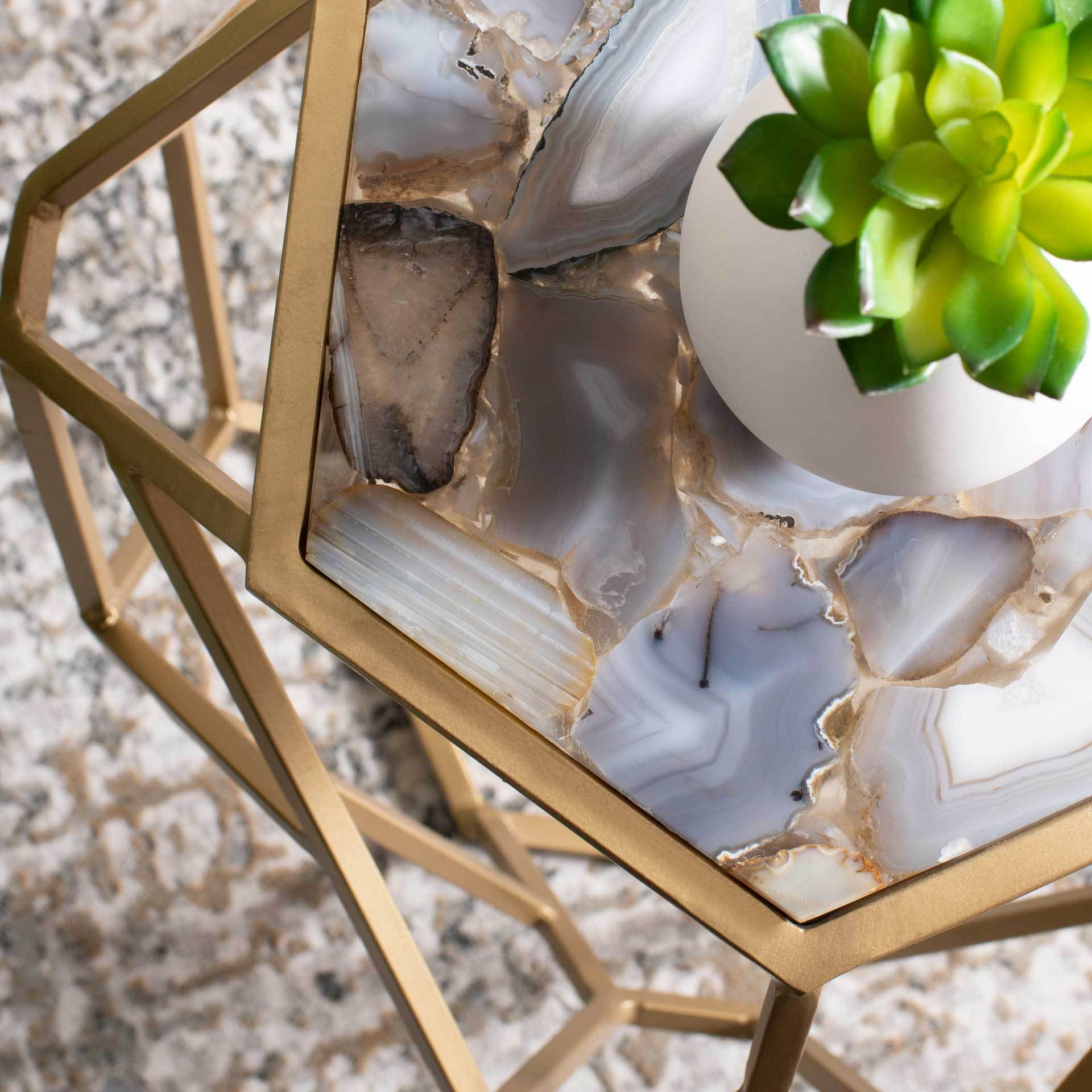Aviana Geometric Accent Table - Image 4