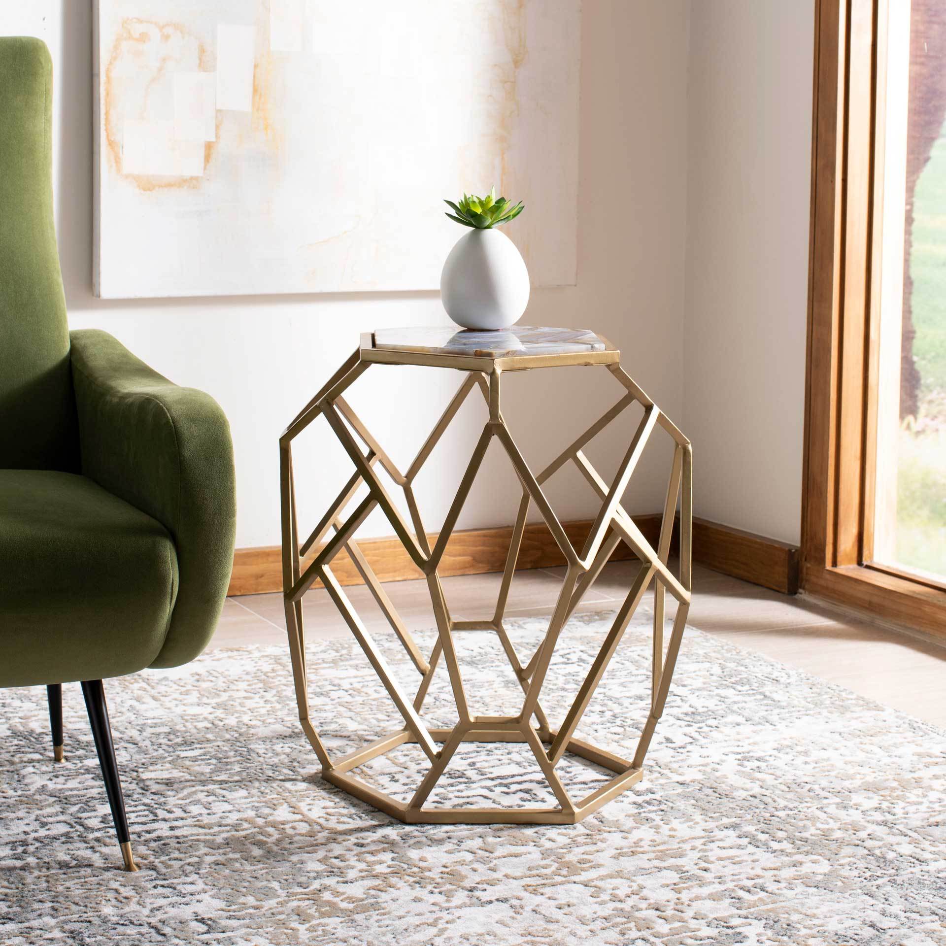 Aviana Geometric Accent Table - Image 6