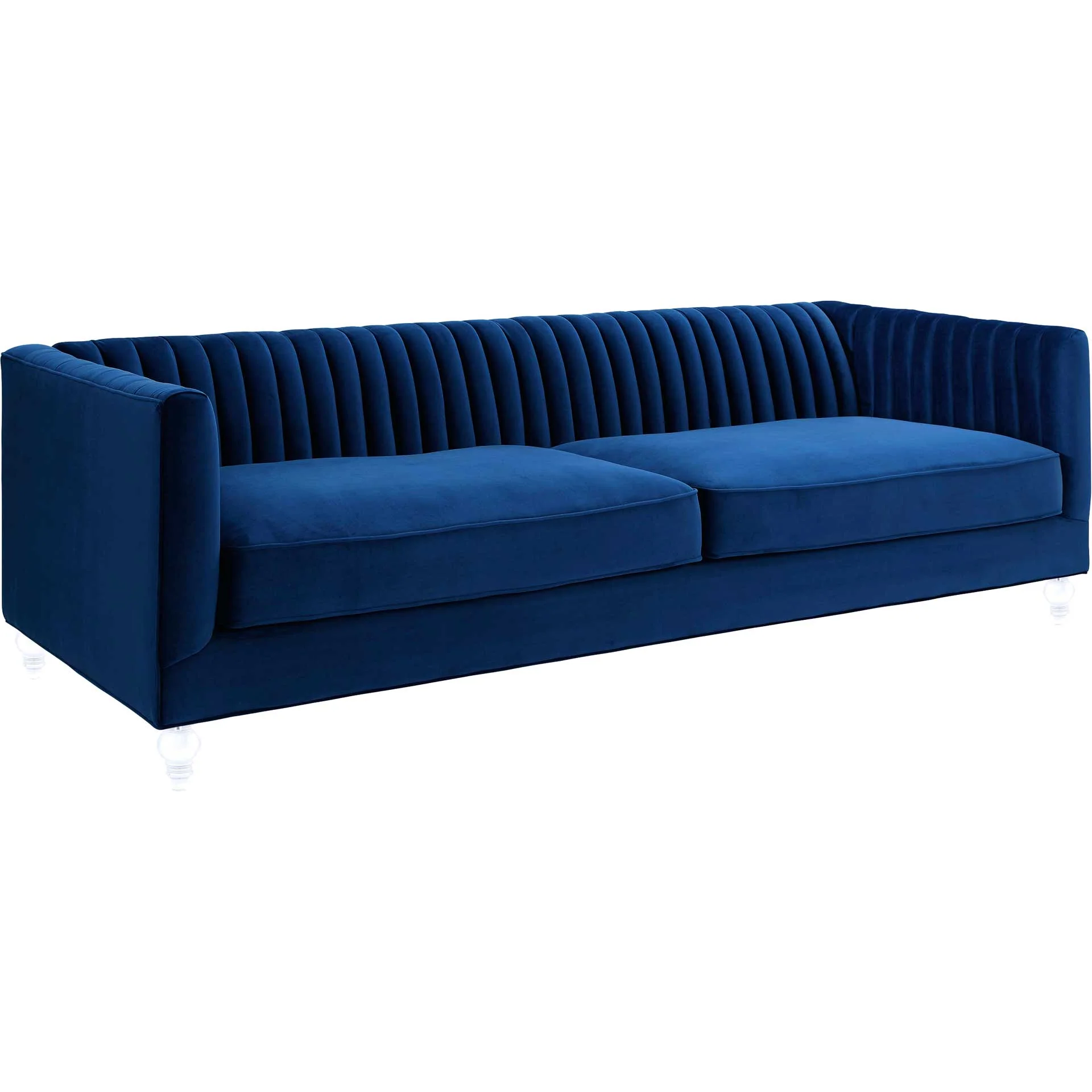 Aviate Velvet Sofa Blue - Image 2