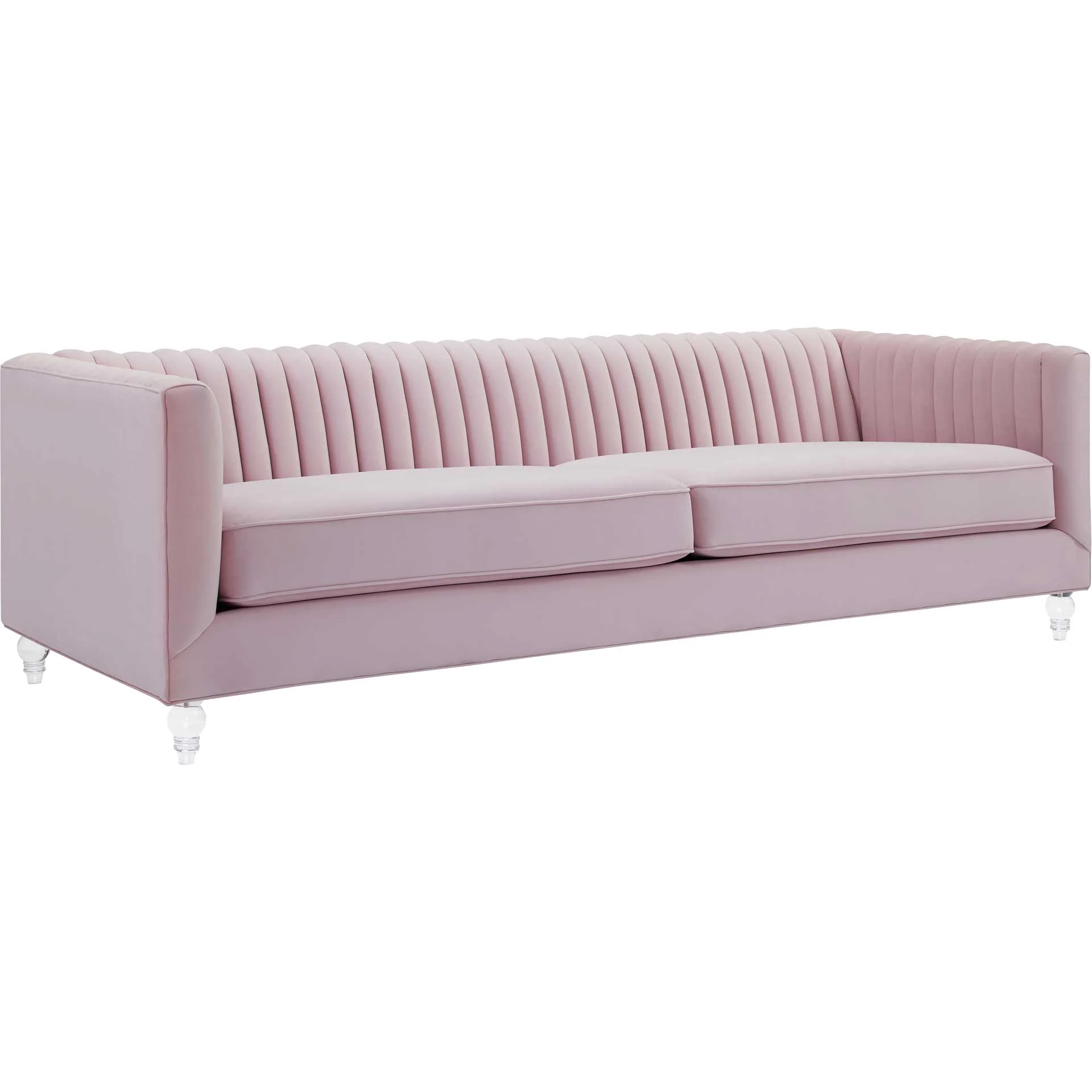 Aviate Velvet Sofa Blush - Image 2