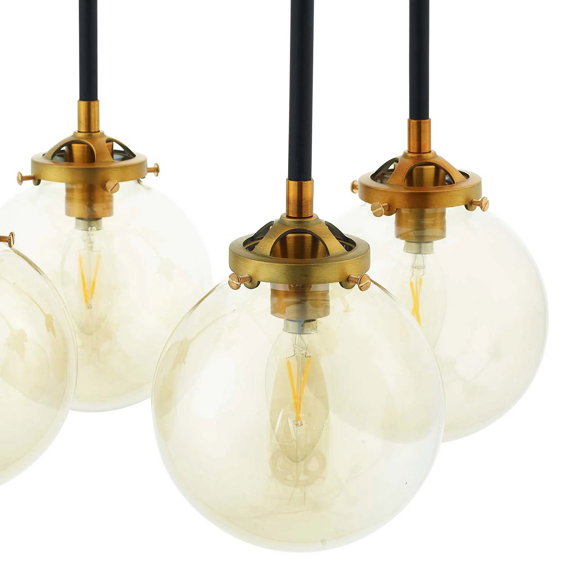 Ayden 12 Light Pendant Chandelier Black/Gold - Image 3