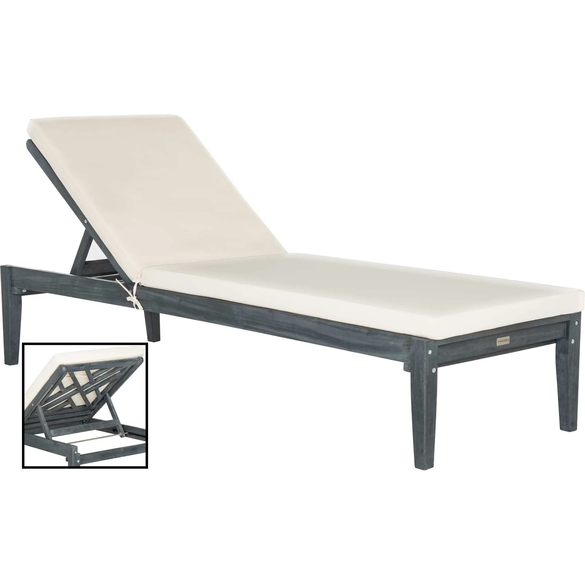 Azahar Acacia Sunlounger Ash Gray/Beige - Image 4
