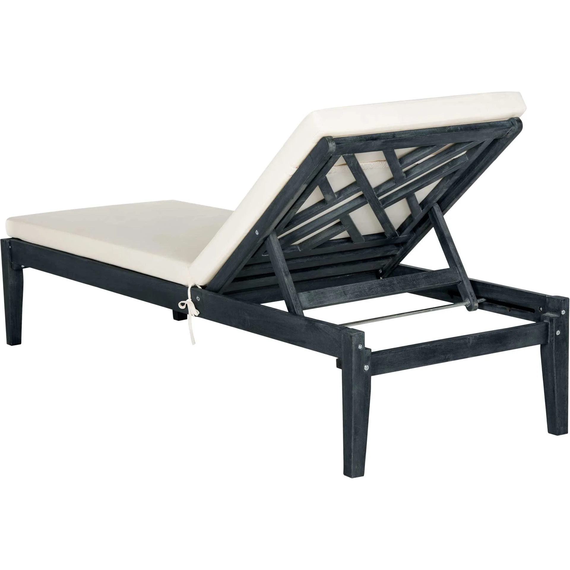 Azahar Acacia Sunlounger Dark Slate Gray/Beige - Image 4