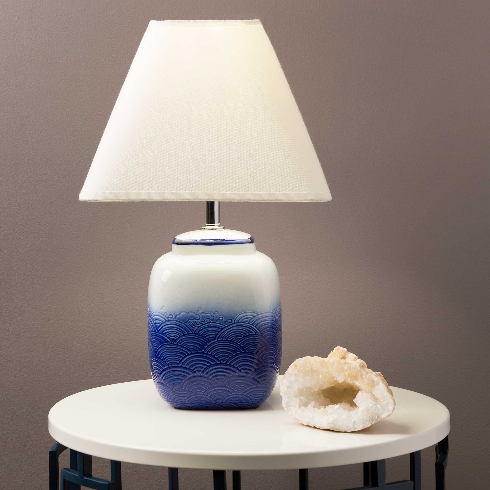 Azalea Table Lamp Navy/White - Image 3