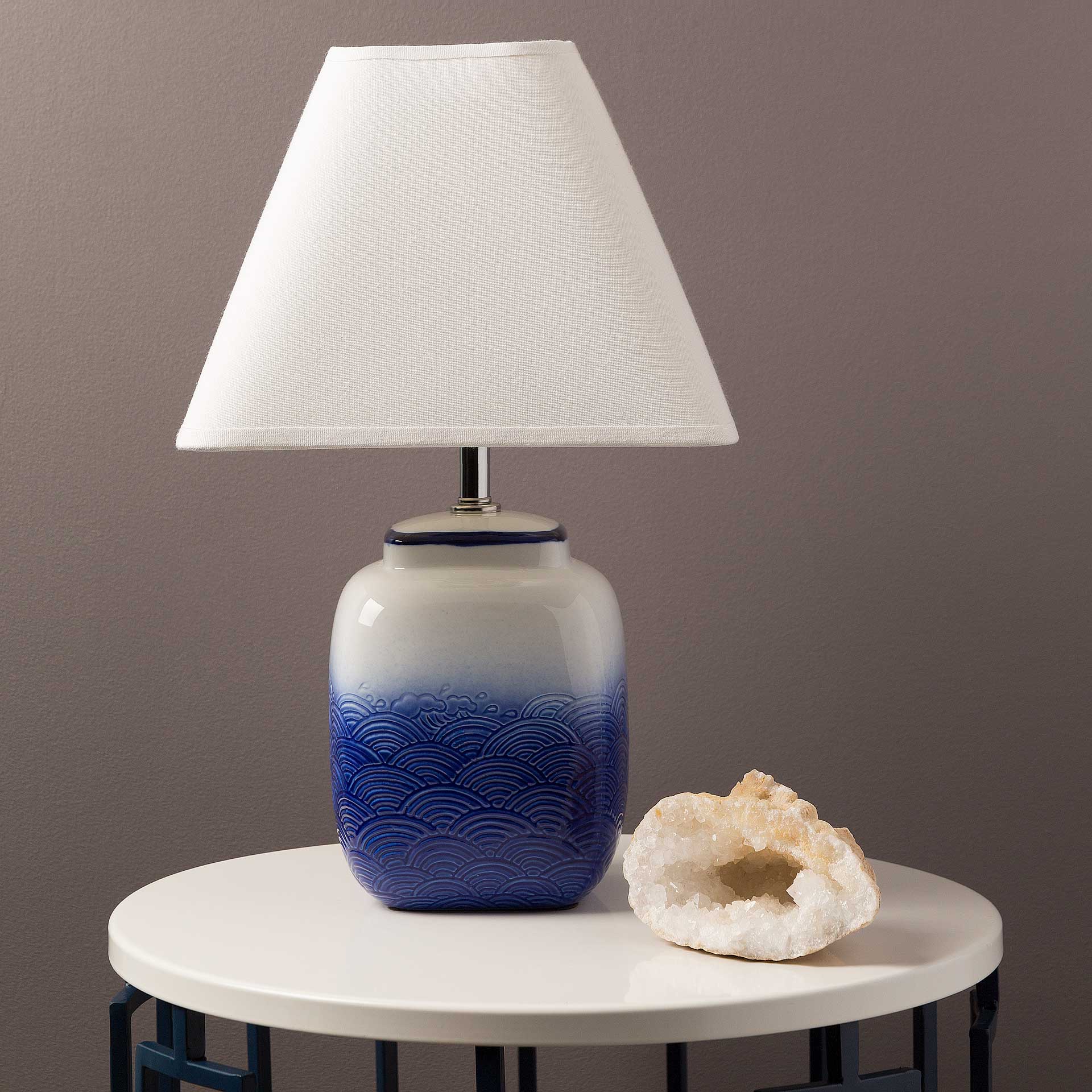 Azalea Table Lamp Navy/White - Image 4