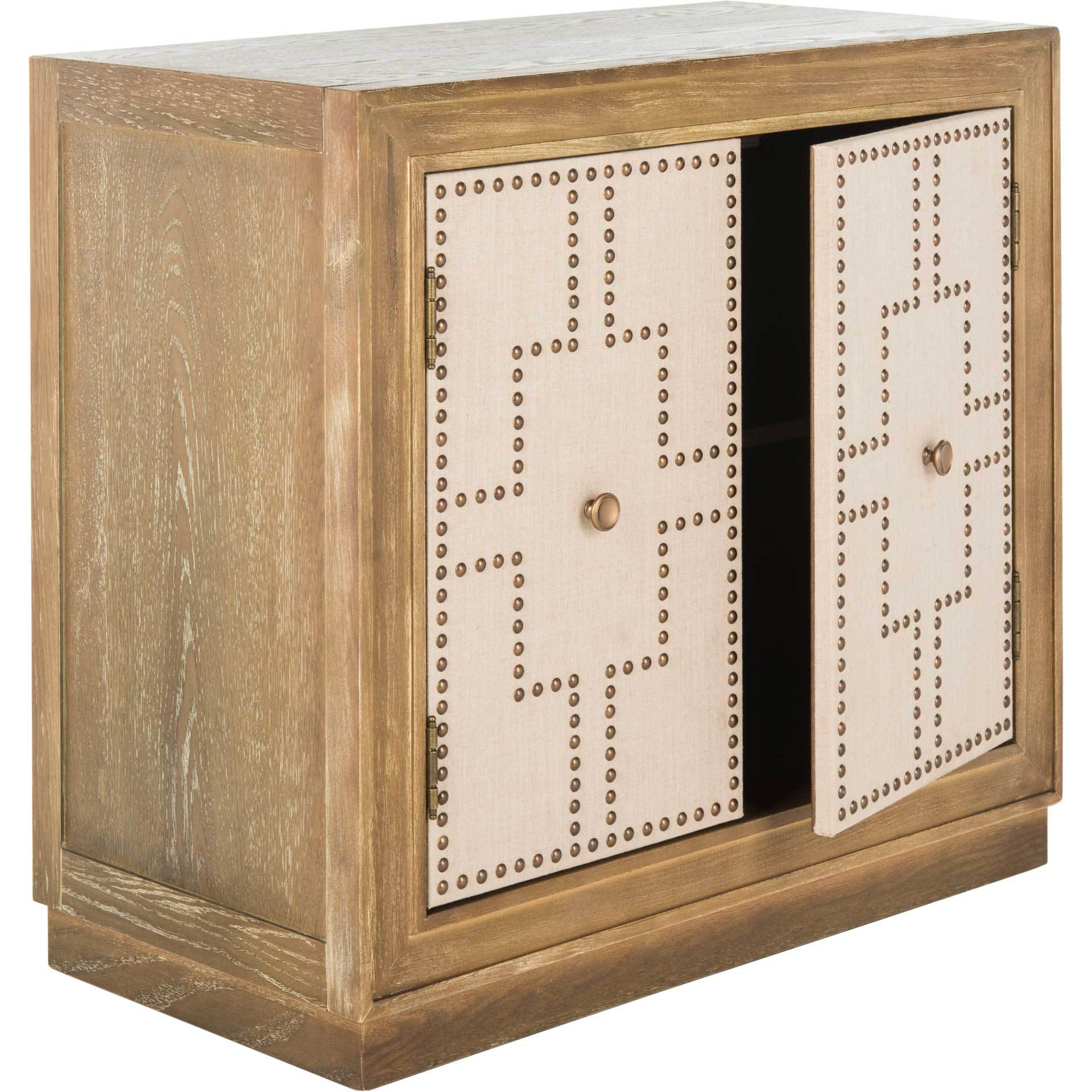 Azaria 2 Door Chest Oak/Copper/Mirror - Image 2