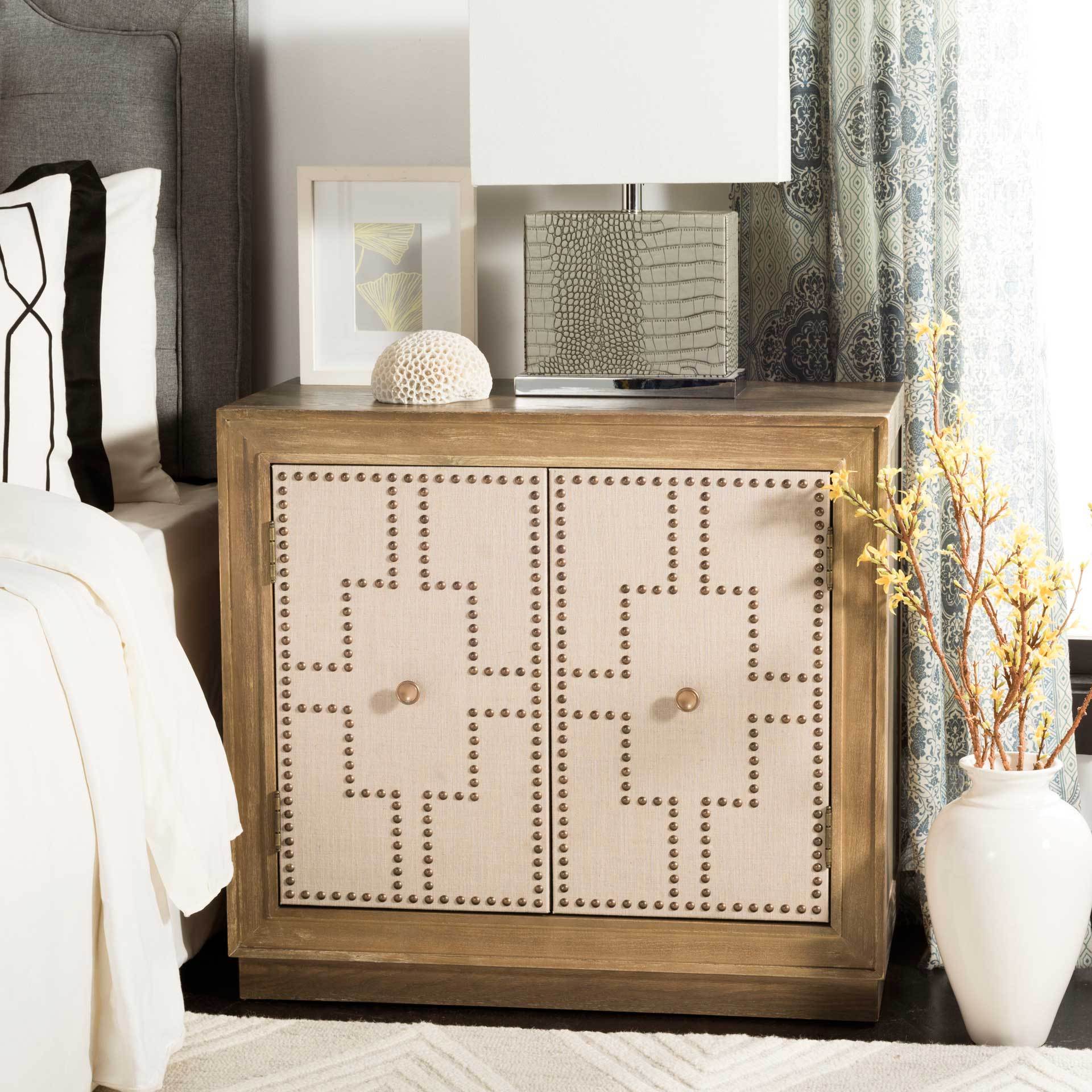 Azaria 2 Door Chest Oak/Copper/Mirror - Image 5