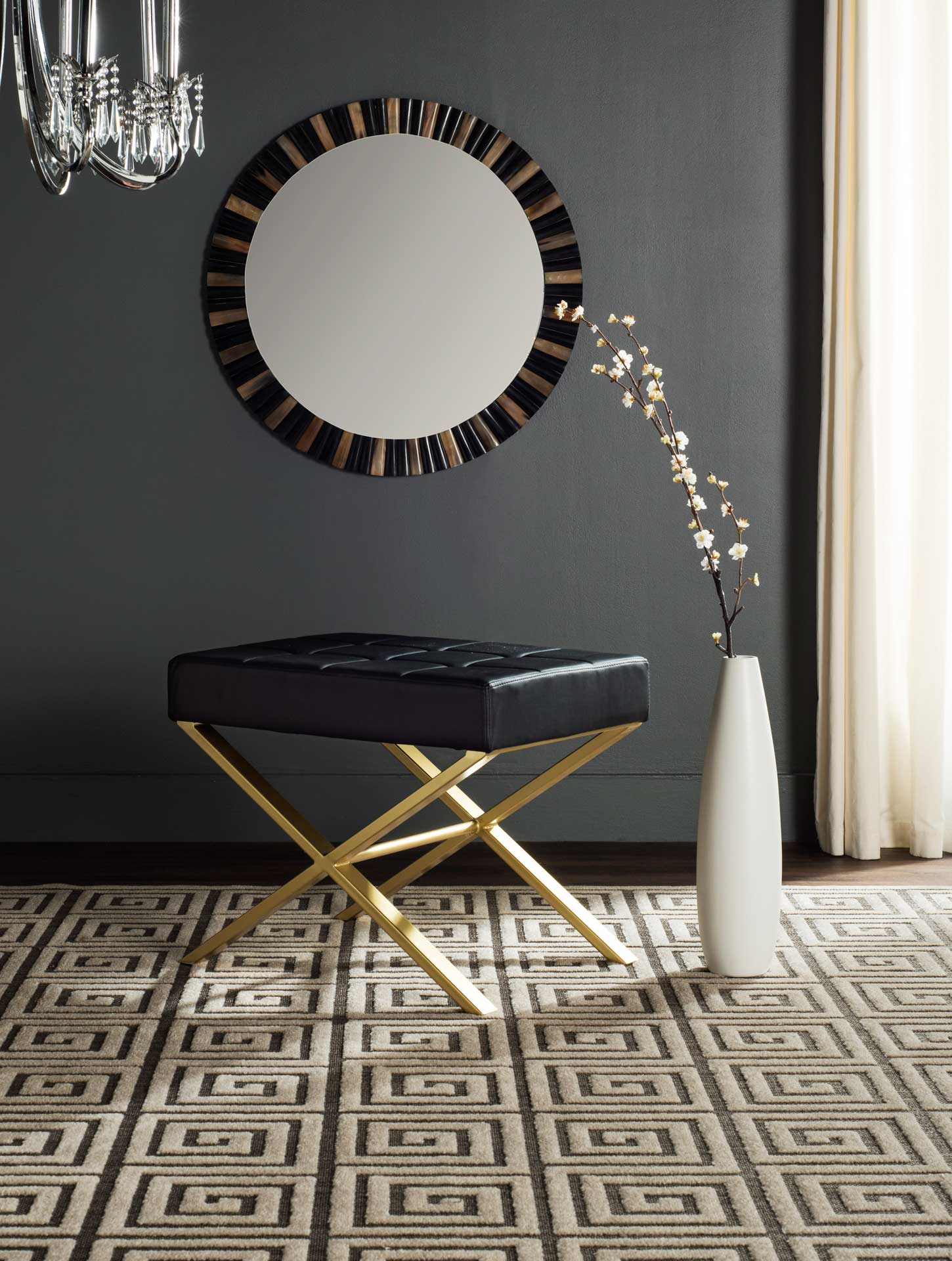 Bach Ottoman Black/Gold - Image 4