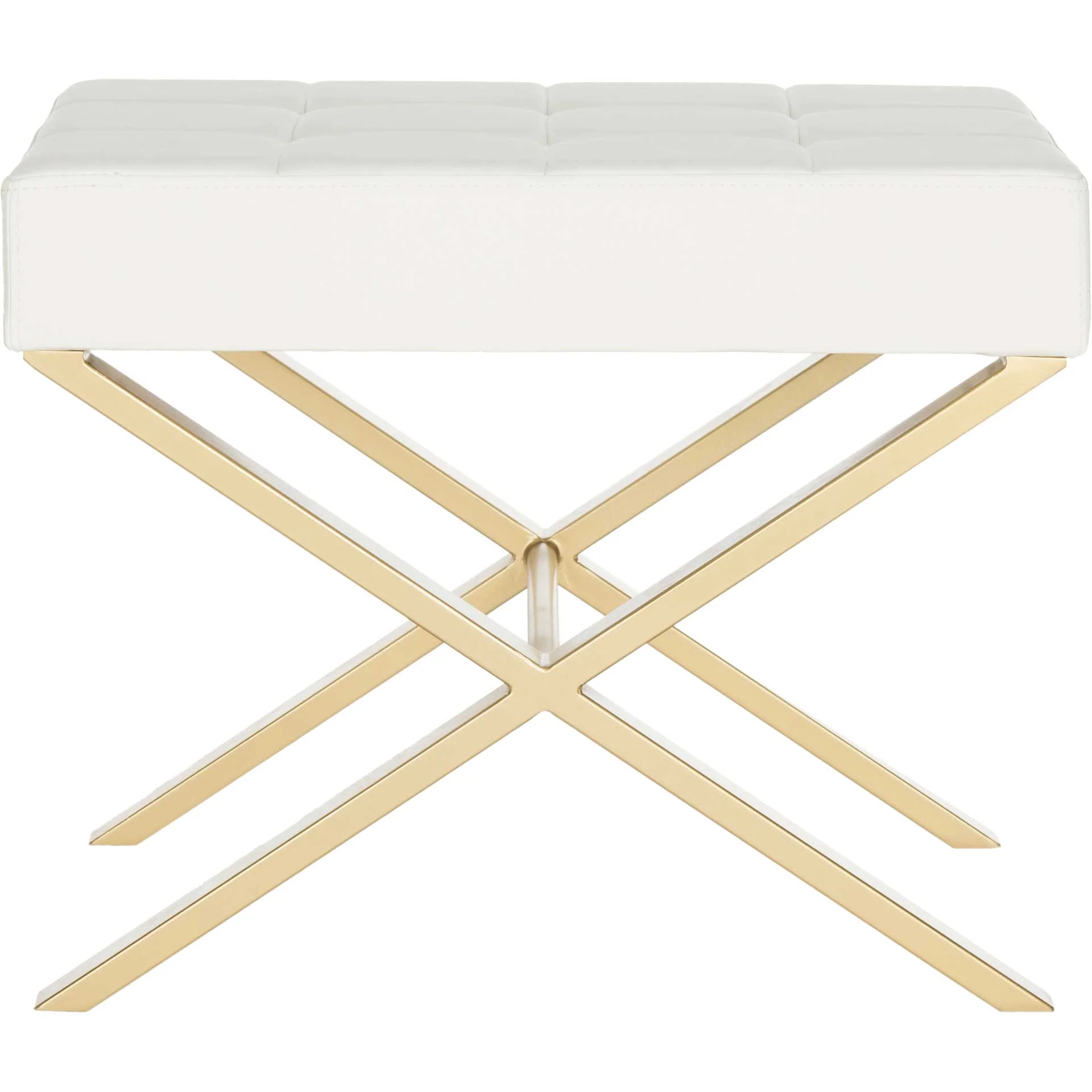 Bach Ottoman White/Gold - Image 2