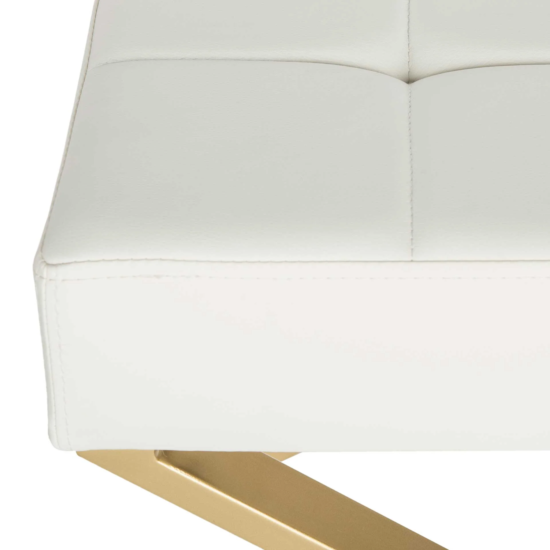 Bach Ottoman White/Gold - Image 3