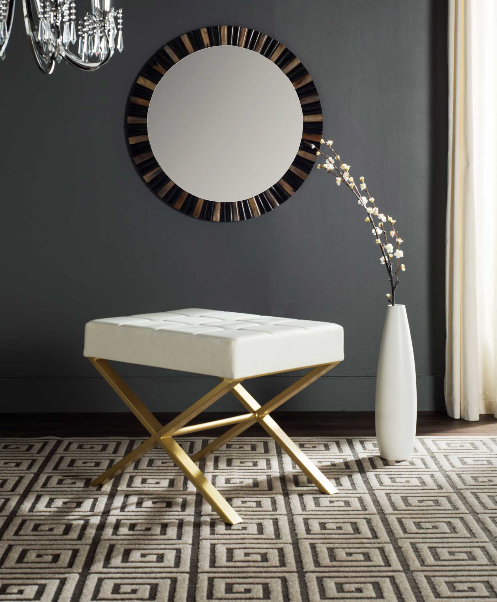 Bach Ottoman White/Gold - Image 5