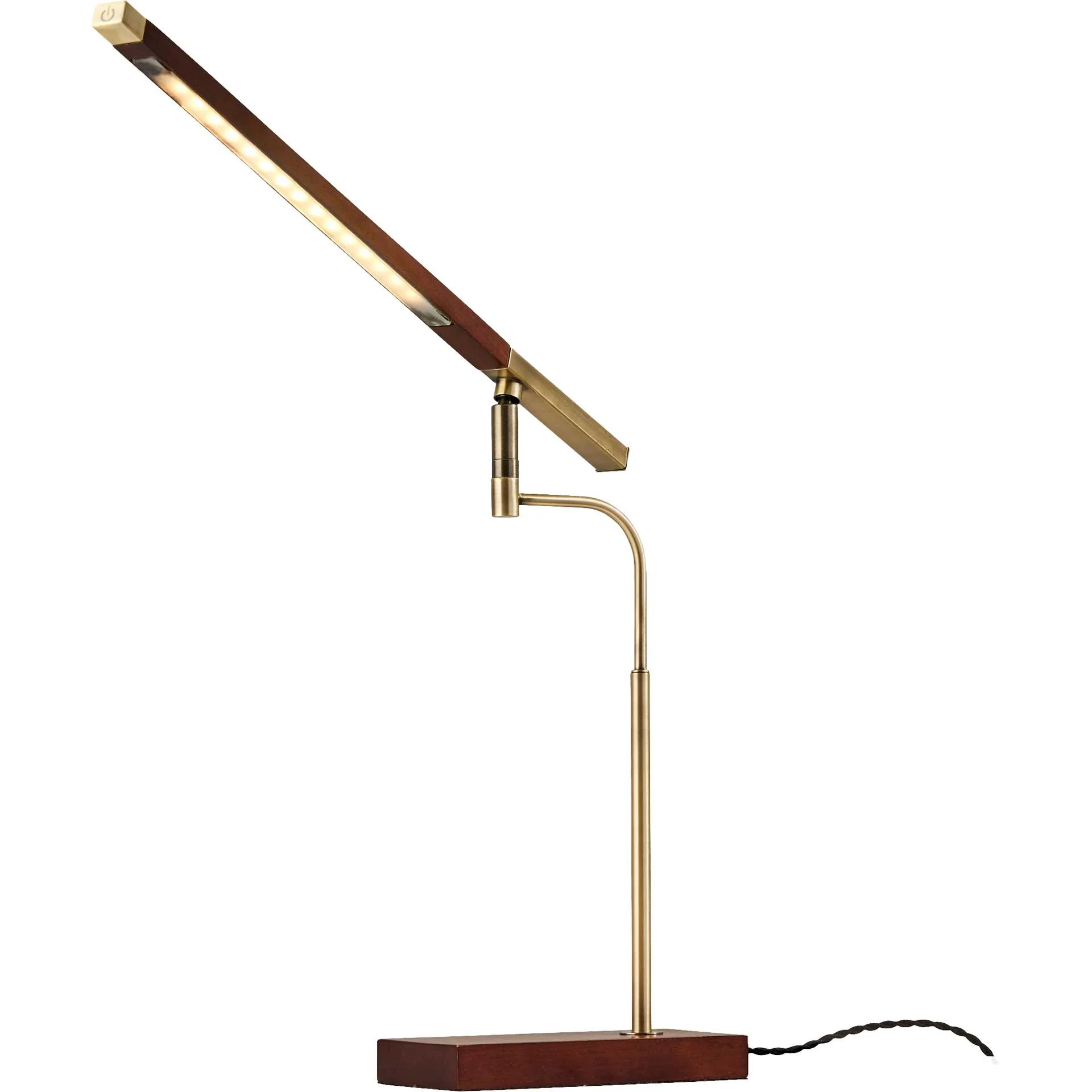 Bagneux LED Desk Lamp Walnut/Brass - Image 2