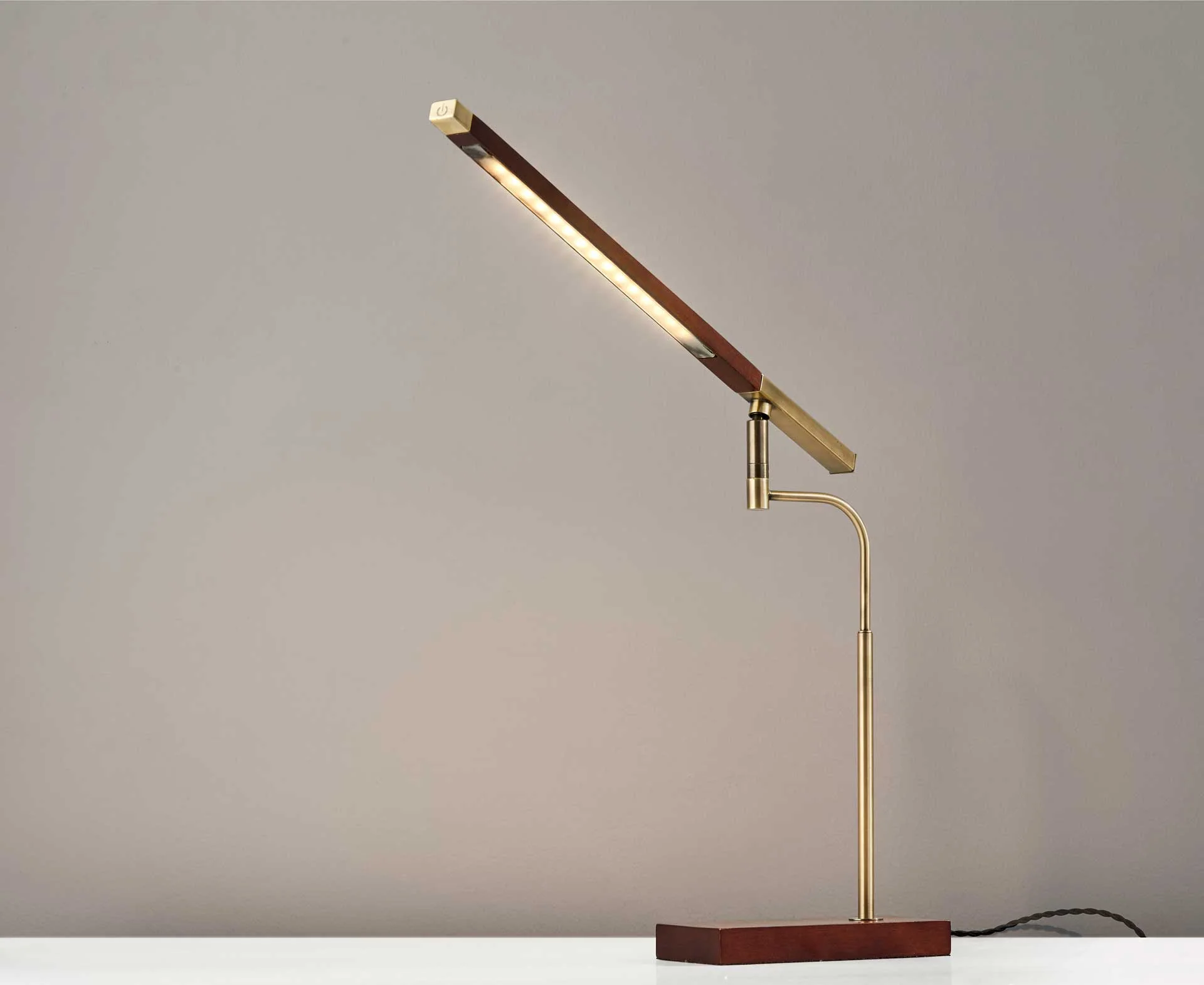 Bagneux LED Desk Lamp Walnut/Brass - Image 5