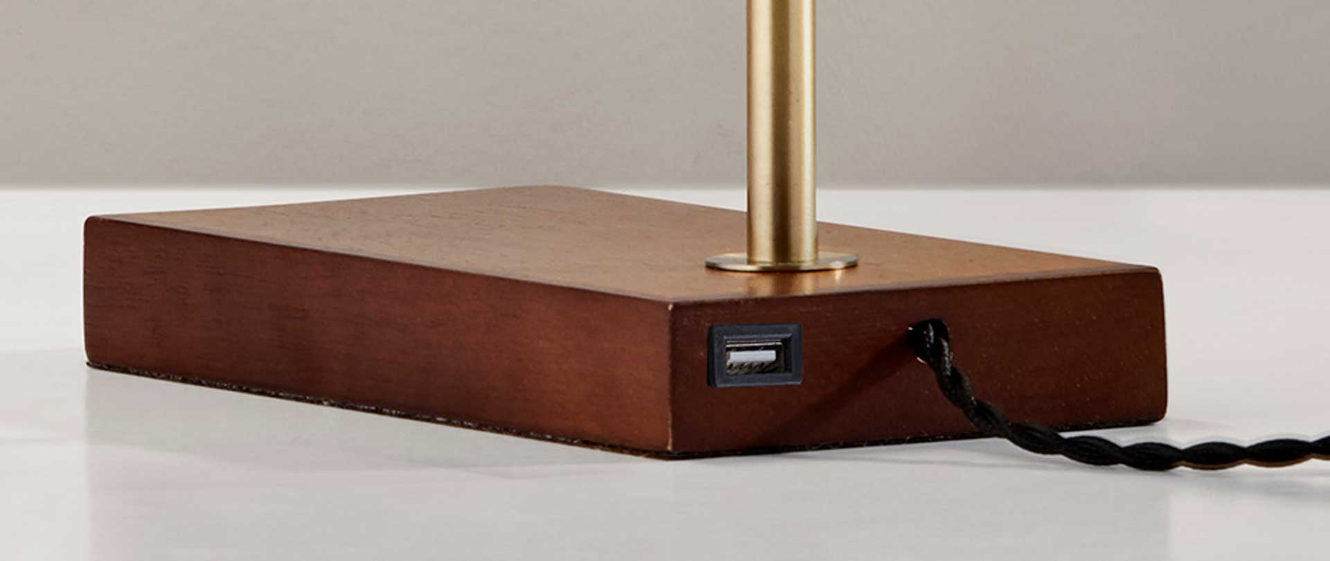 Bagneux LED Desk Lamp Walnut/Brass - Image 7