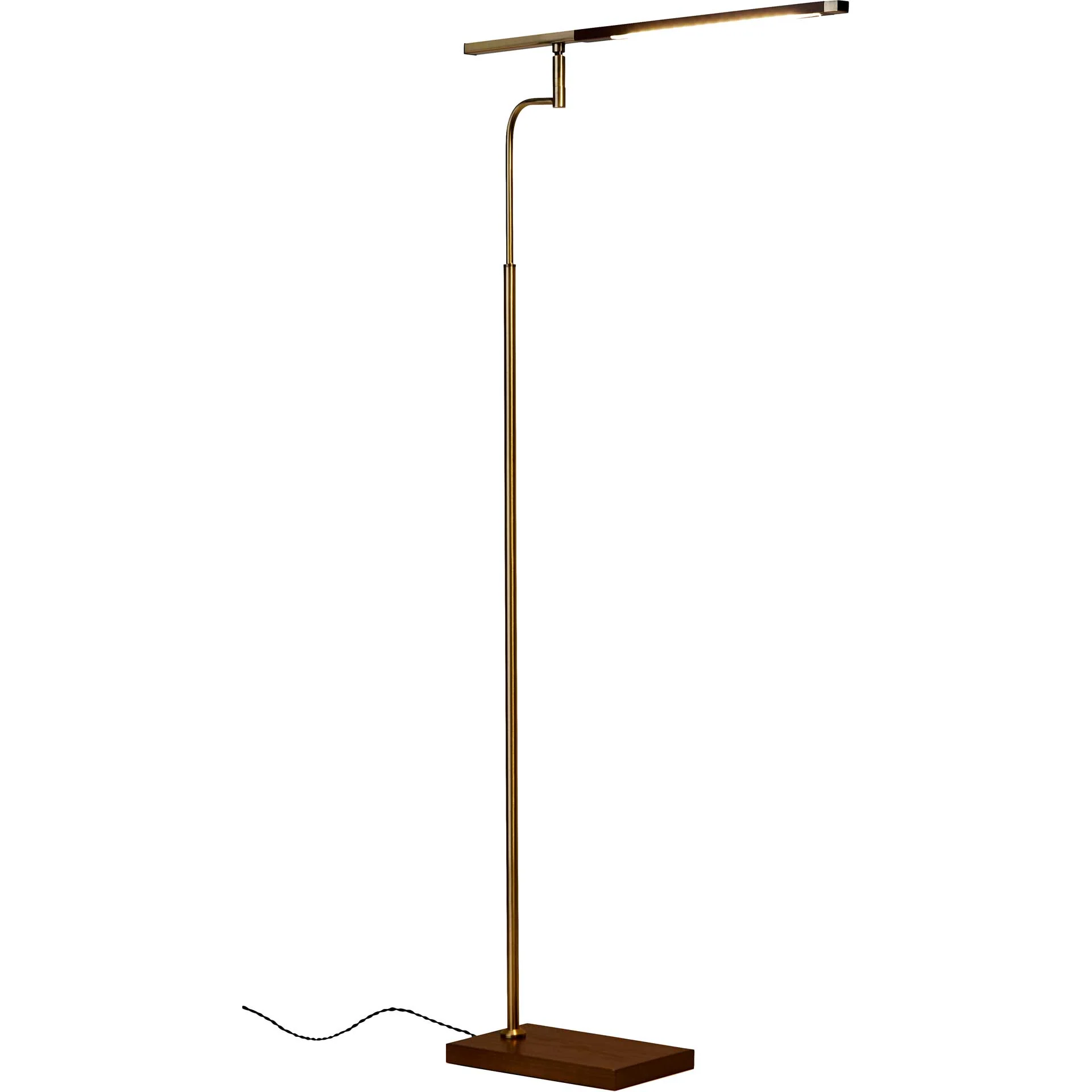Bagneux LED Floor Lamp Walnut/Brass - Image 2