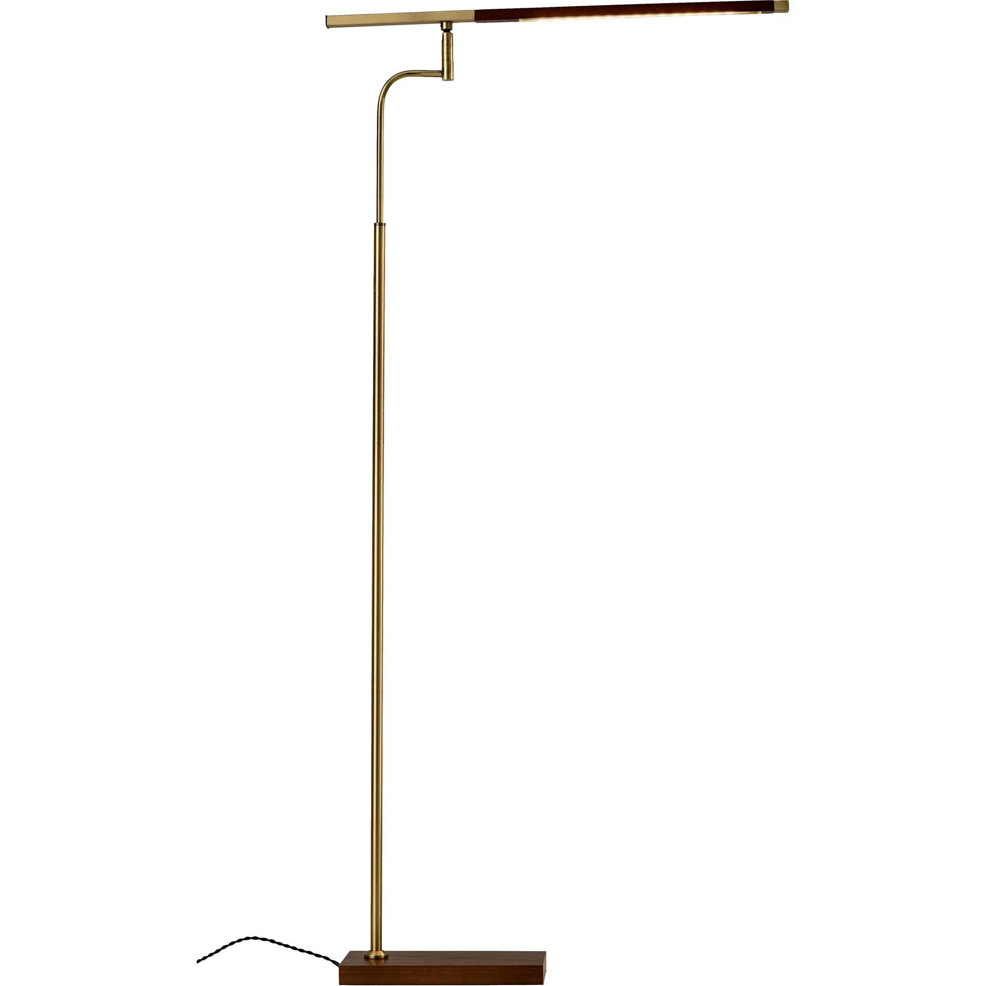 Bagneux LED Floor Lamp Walnut/Brass - Image 3