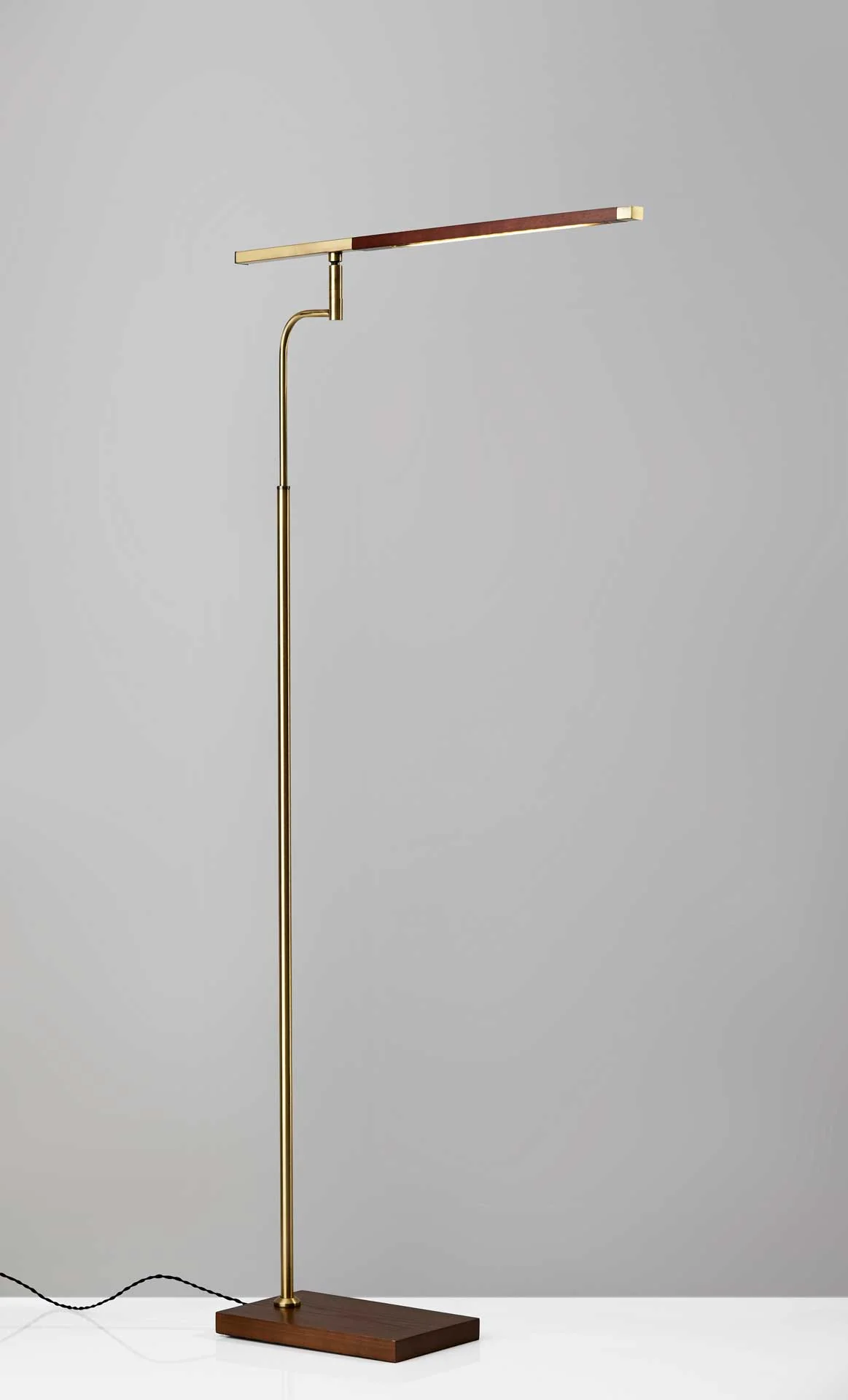 Bagneux LED Floor Lamp Walnut/Brass - Image 4