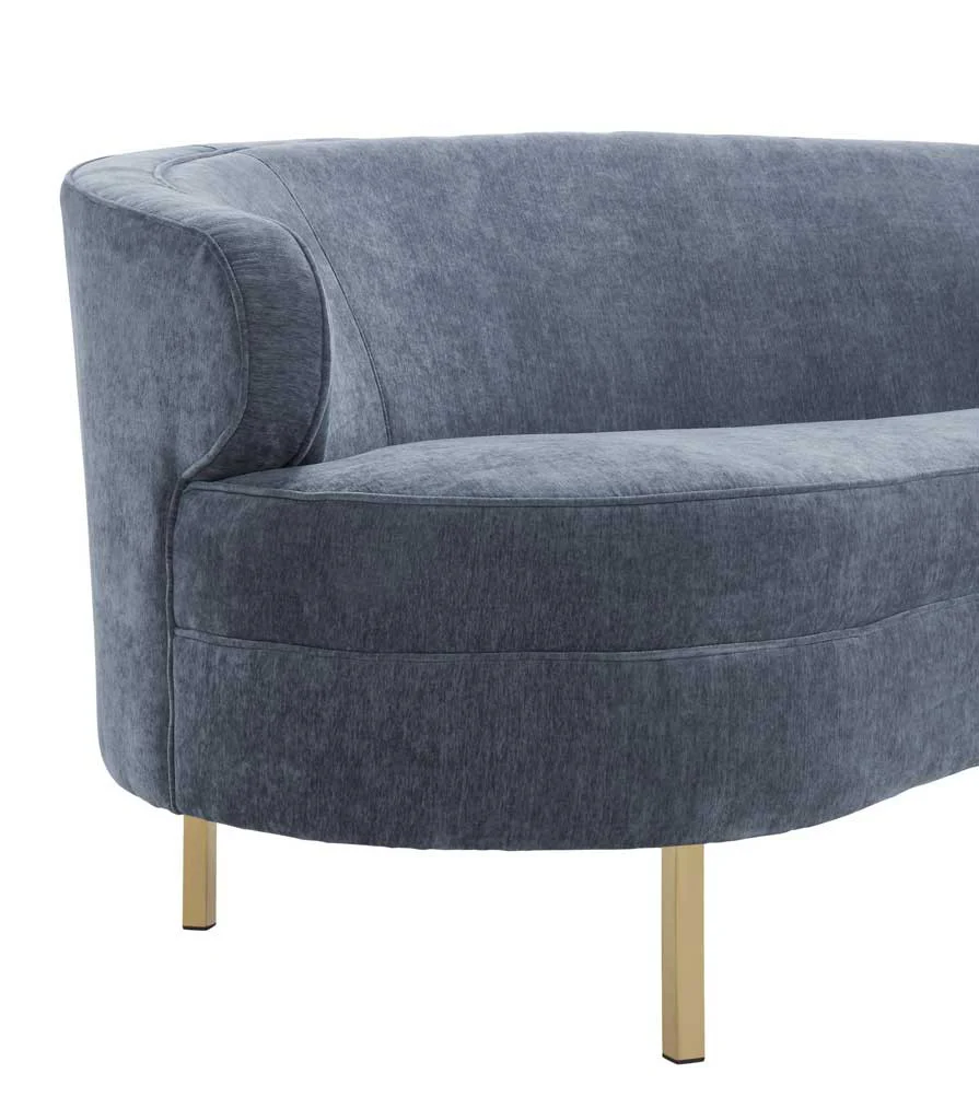 Bagneux Velvet Sofa Gray - Image 5