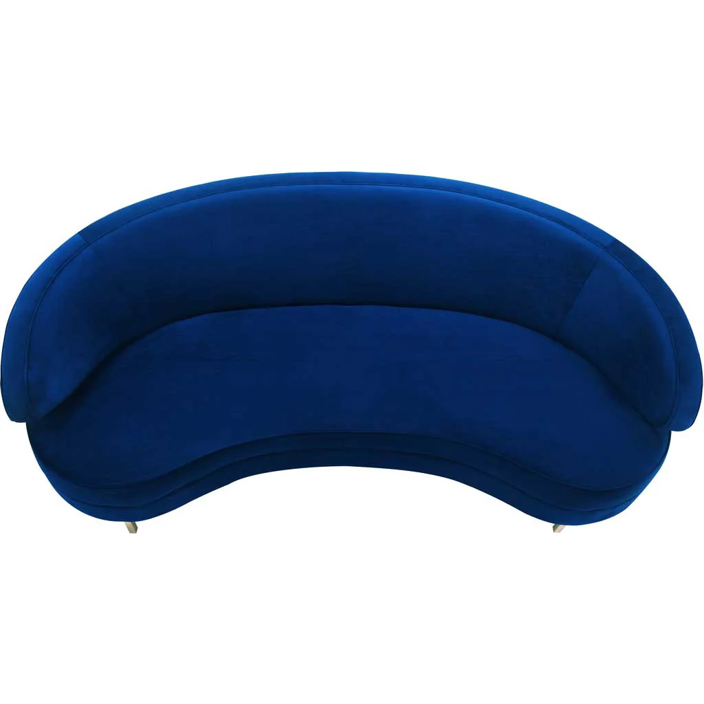 Bagneux Velvet Sofa Navy - Image 2