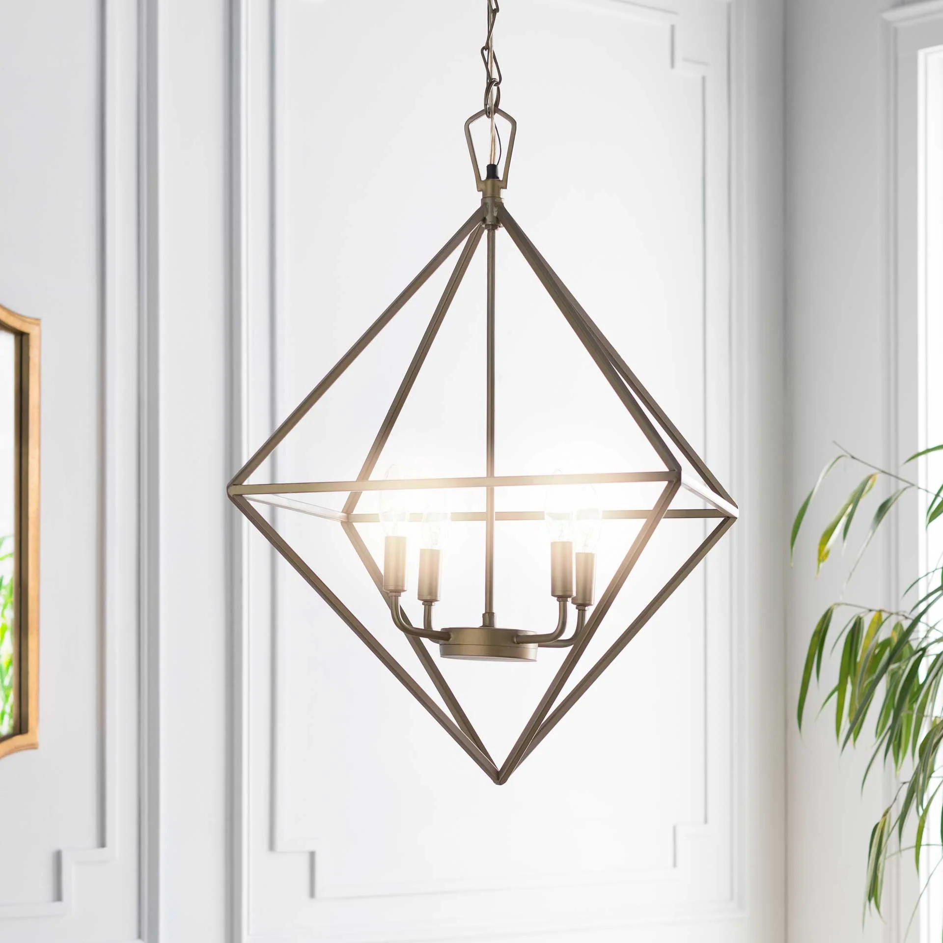 Bailee Prism Ceiling Lamp Brass - Image 3