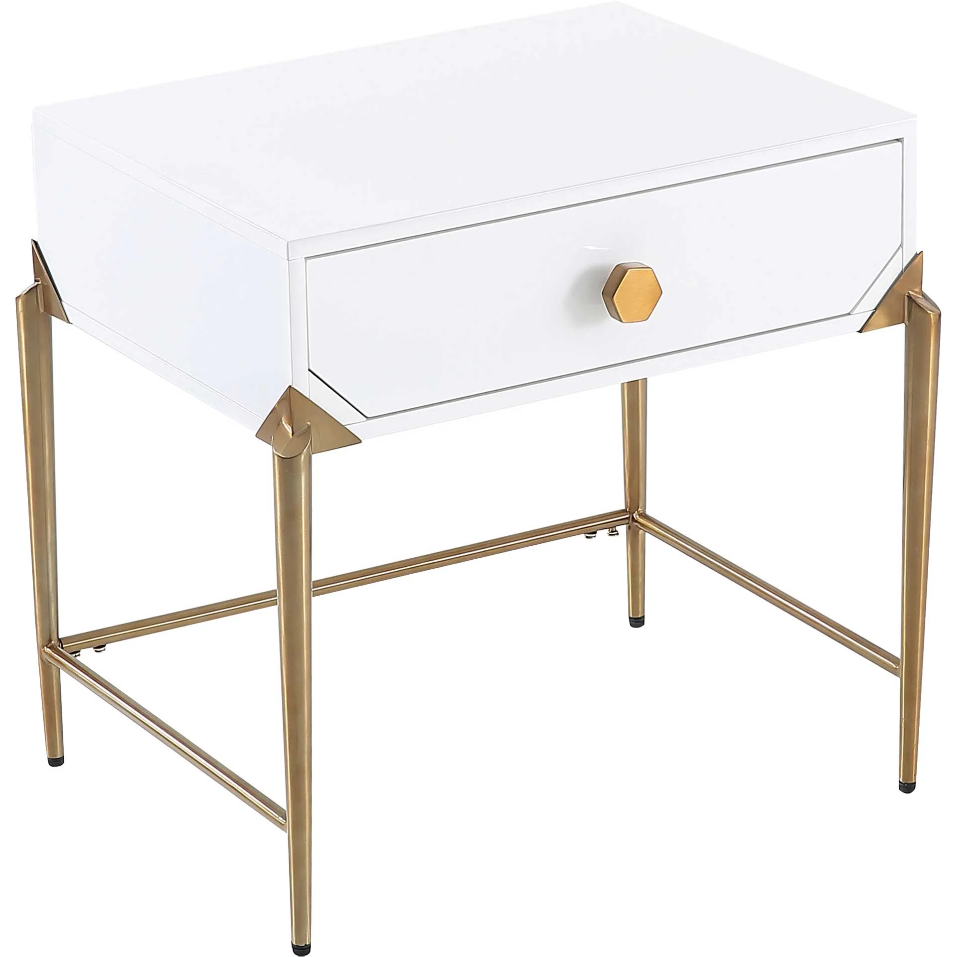 Bailey Lacquer Side Table White - Image 3