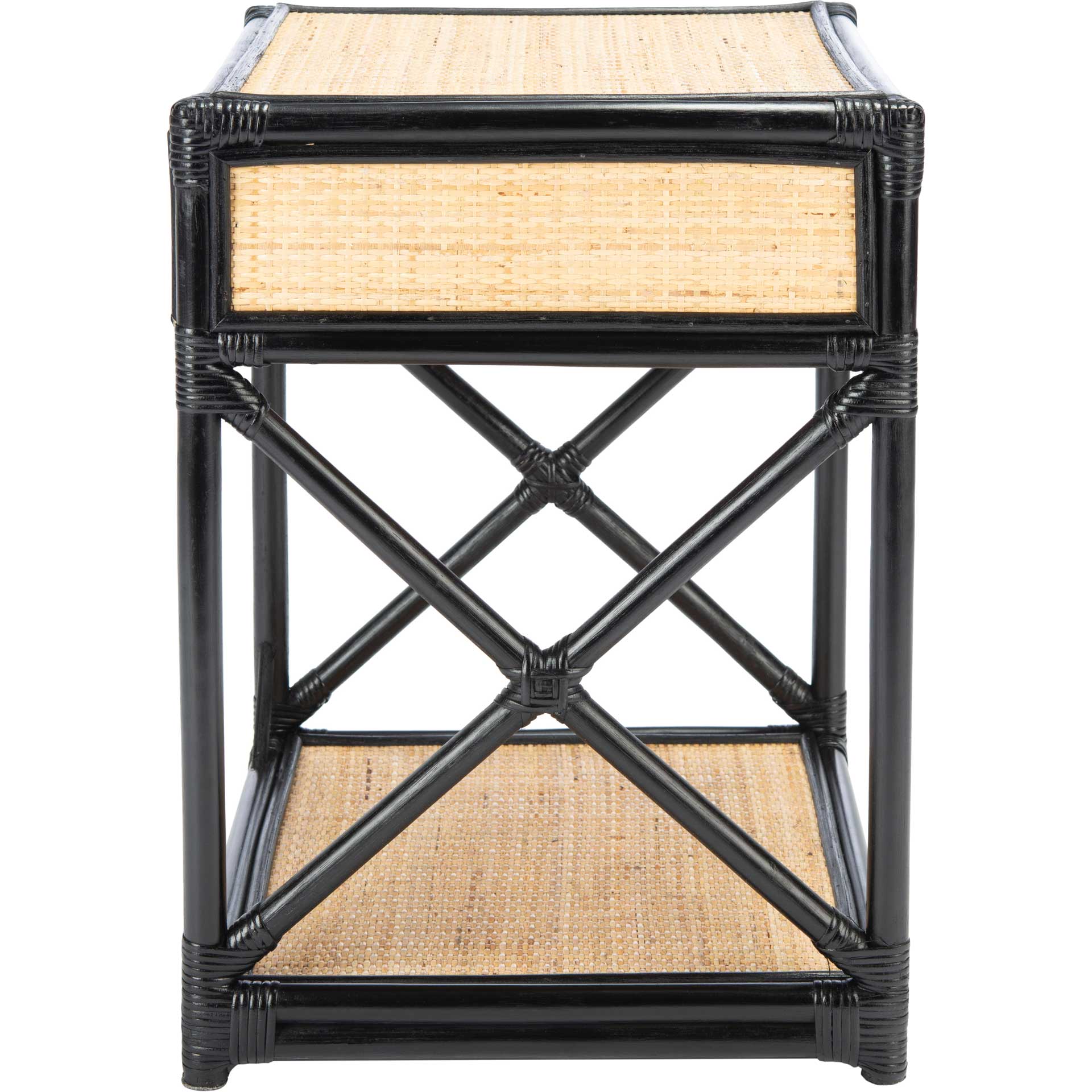 Bain 1 Drawer 1 Shelf Nightstand Black/Natural - Image 3