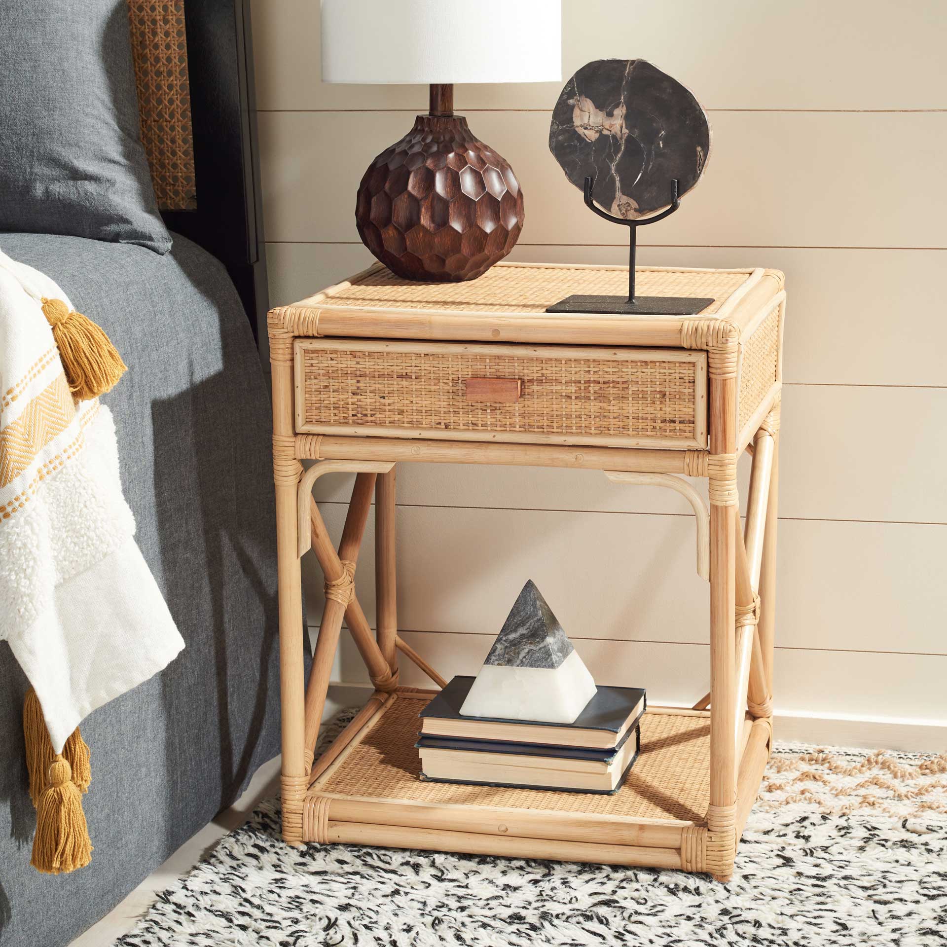 Bain 1 Drawer 1 Shelf Nightstand Natural - Image 8