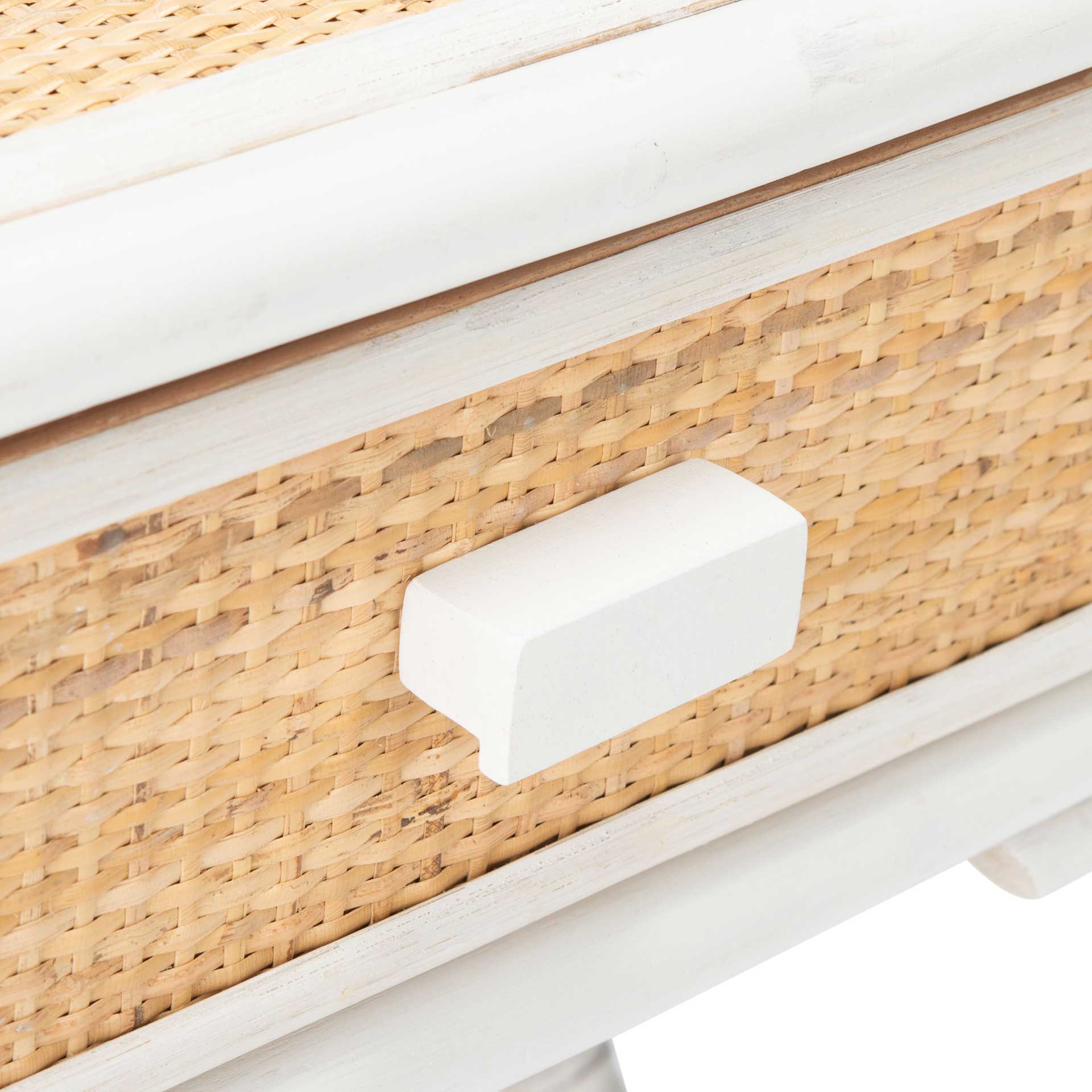 Bain 1 Drawer 1 Shelf Nightstand White/Natural - Image 6