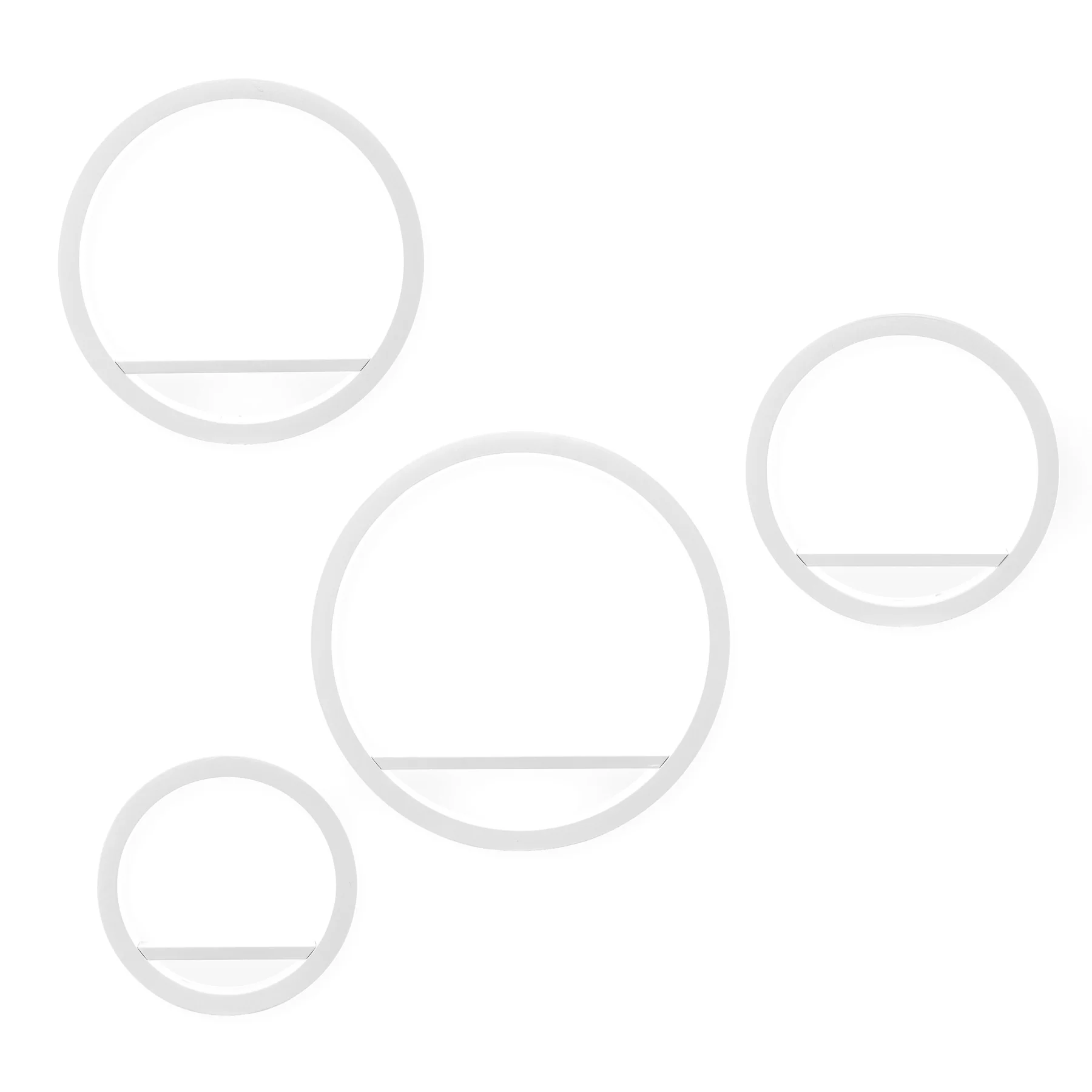 Bain Circle Shelf White (Set of 4) - Image 2