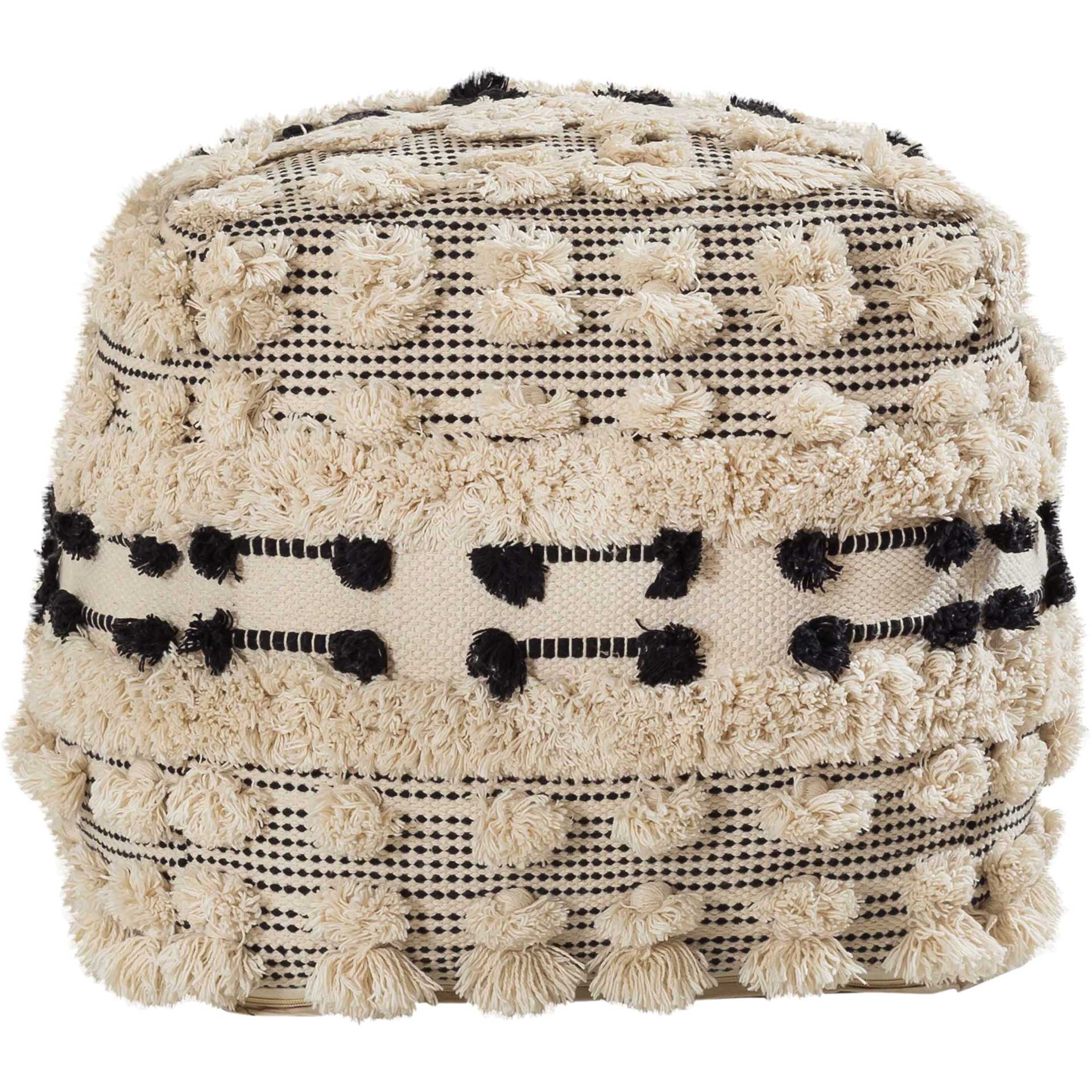 Bain Cotton Pouf Beige - Image 2