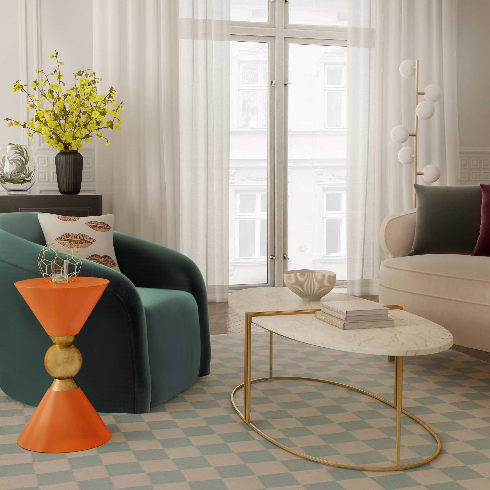 Bain Side Table Orange - Image 6