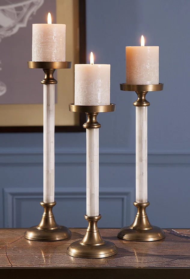 Bains Kushnick Bone Candlesticks (Set of 3) - Image 2
