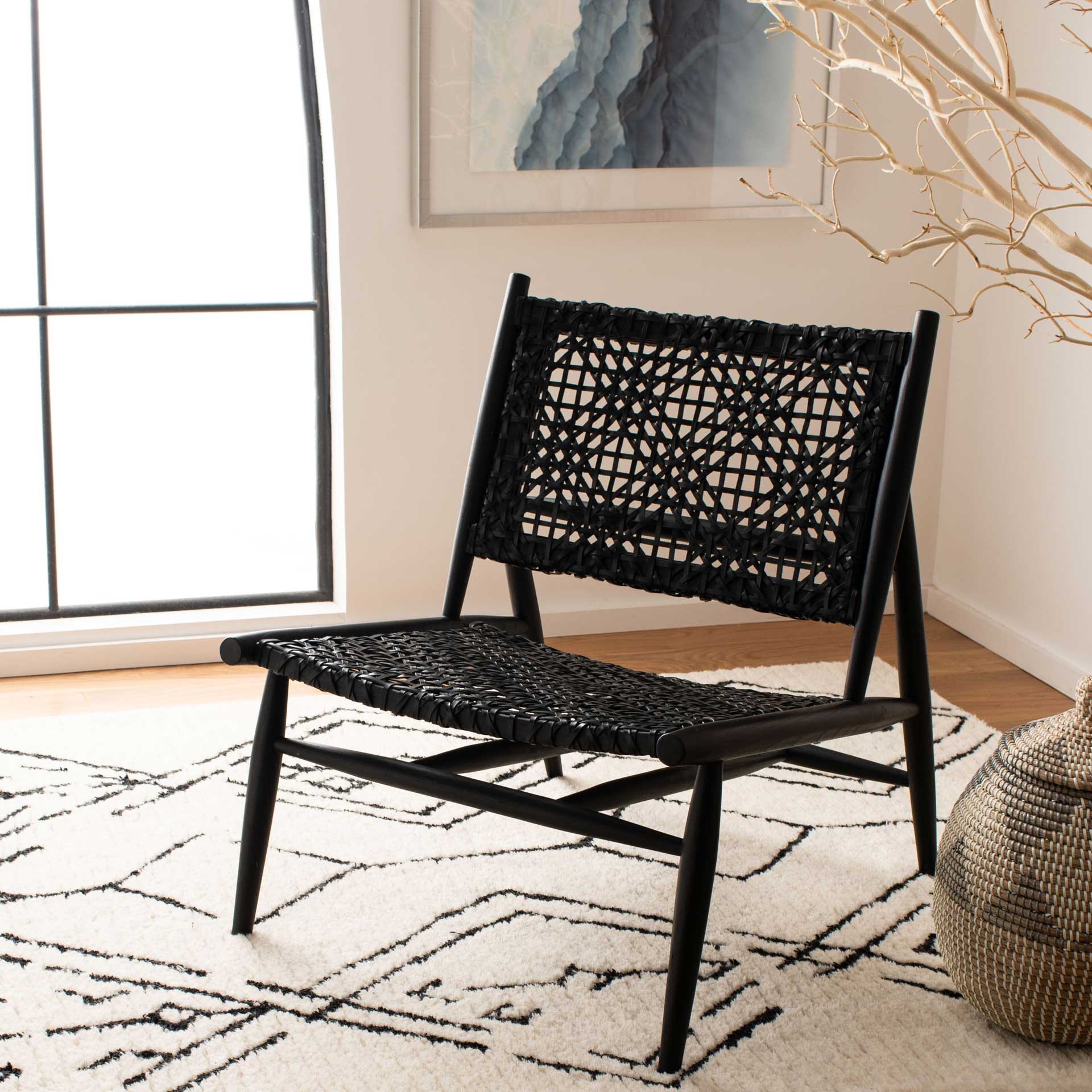 Baize Accent Chair Black - Image 6
